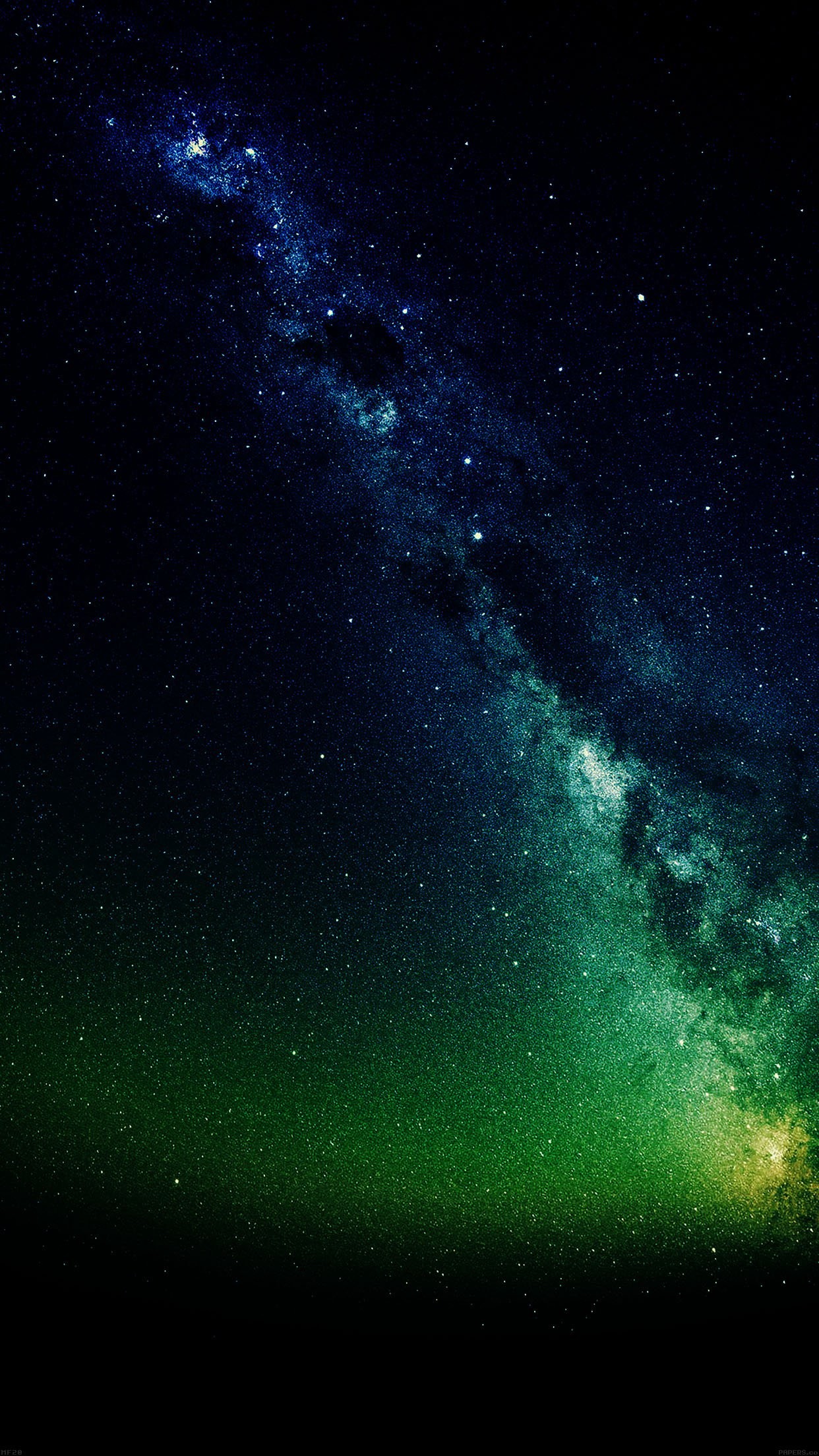 Via Lattea, Cielo stellato, Verde, Notte, immagine di sfondo iPhone 5S