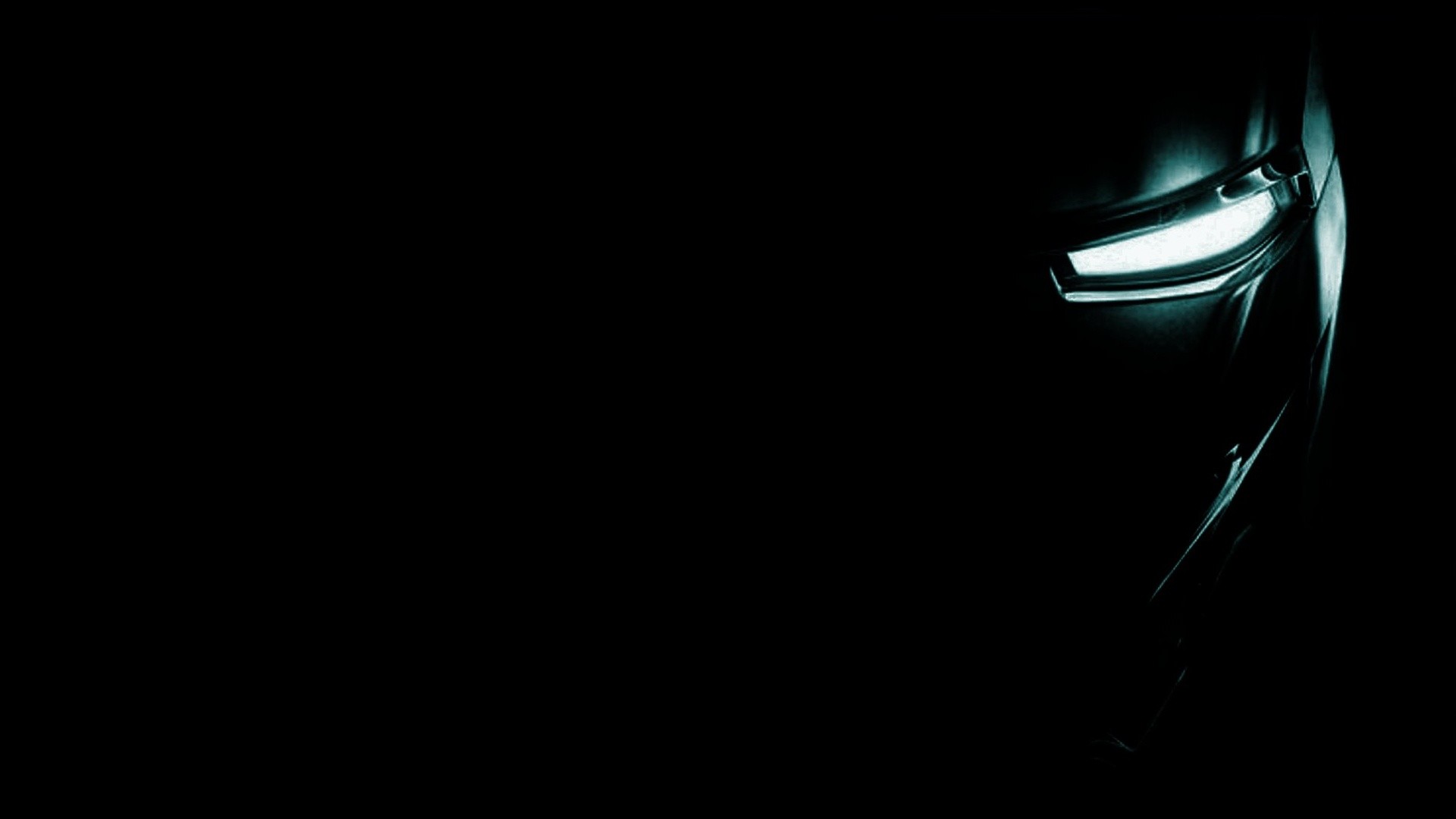 Iron Man, Occhi luminosi, Buio, Minimalista, Full HD, sfondo per portatile