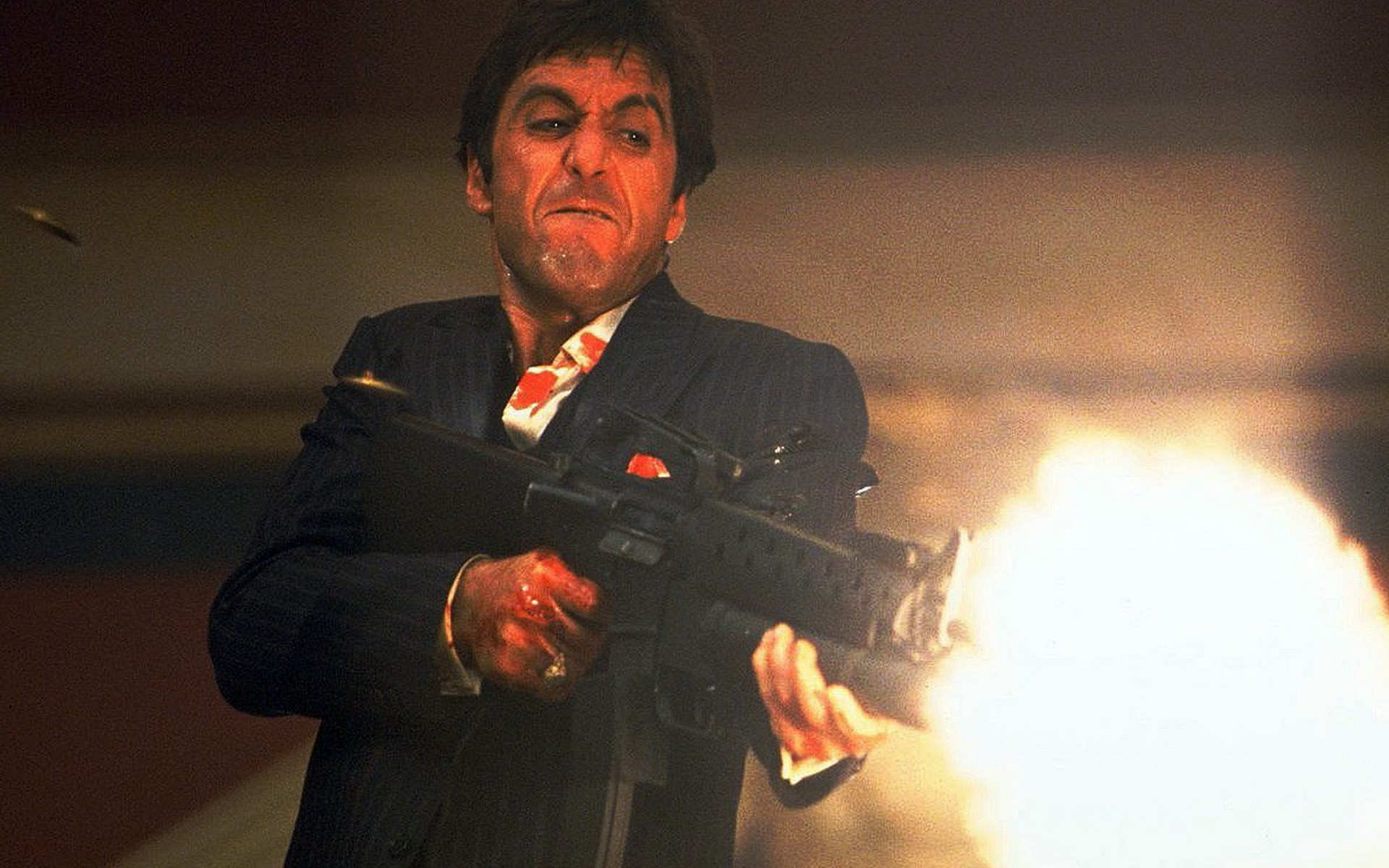 Tony Montana, Al Pacino, Scarface, Mitra, Sparo, Full HD, sfondo desktop