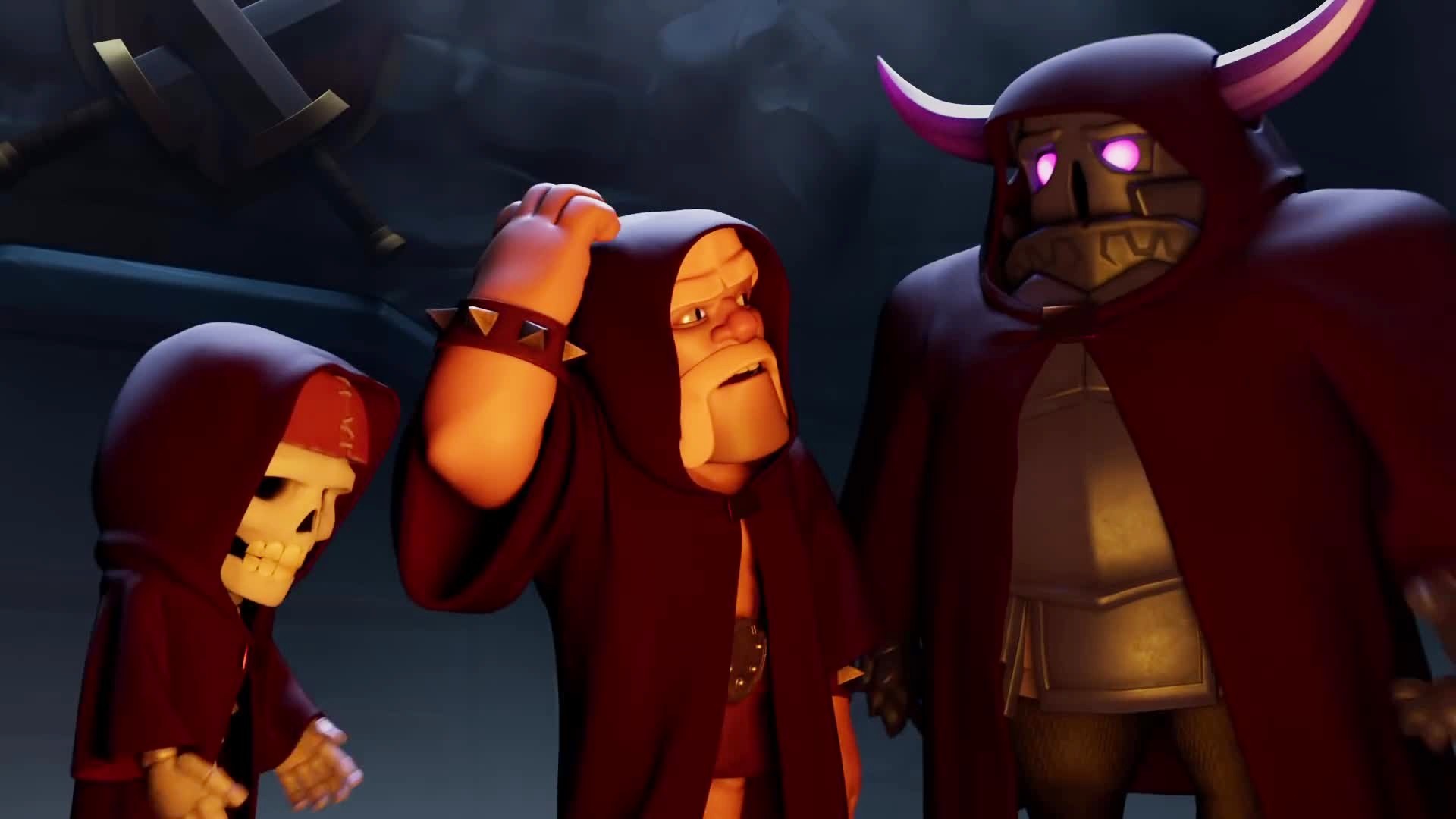 Stregone oscuro, P.E.K.K.A, Clash of Clans, Mantelli rossi, Full HD, sfondo per PC