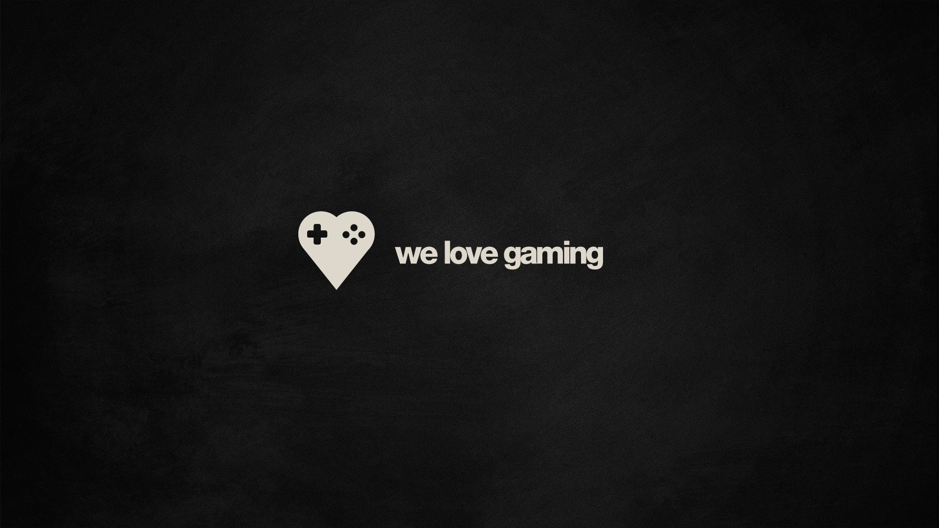 We Love Gaming, Controller, Minimalista, Full HD, sfondo desktop