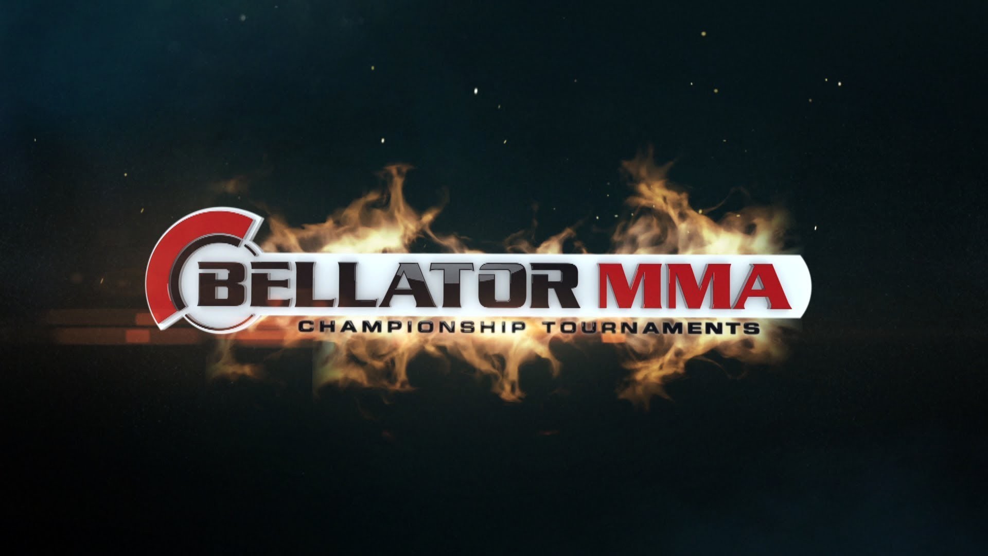 Bellator MMA, Logo, Fiamme, Sfondo scuro, 16:9 Full HD, wallpaper widescreen