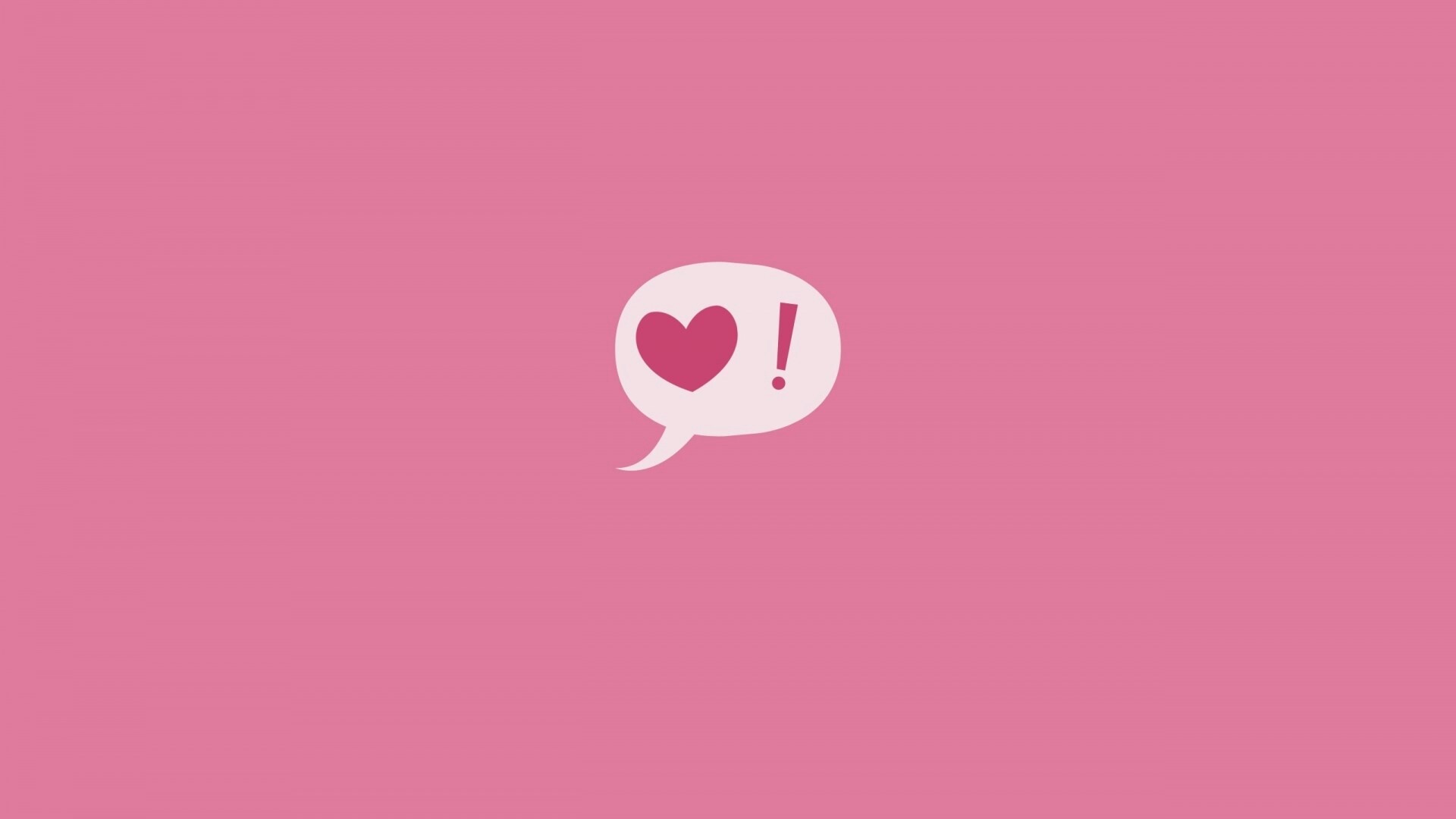 Cuore, Fumetto, Rosa, Minimalista, Full HD, wallpaper per PC