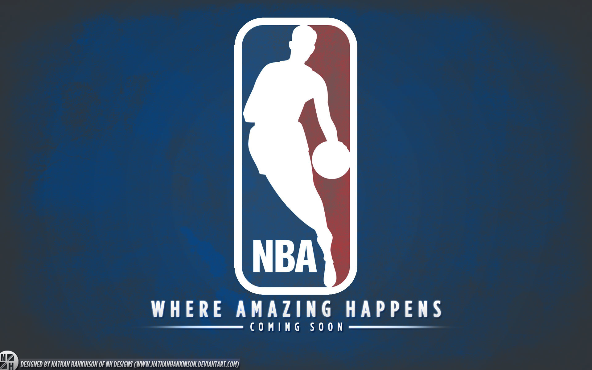 Logo NBA, Where Amazing Happens, NBA, Blu, 16:10 Full HD, sfondo widescreen