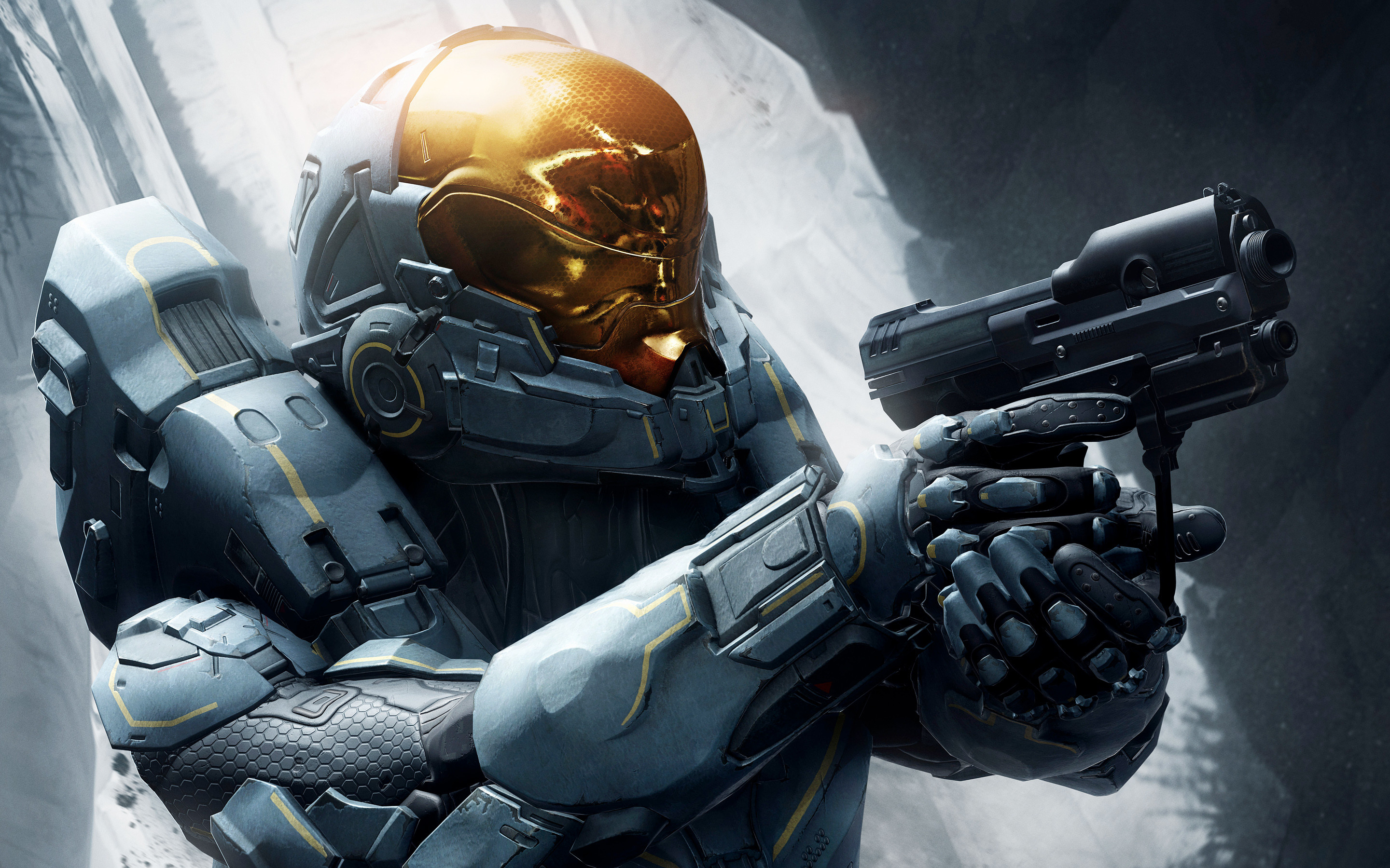 Kelly-087, Blue Team, Halo 5: Guardians, Pistola, Armatura, 2K, sfondo Windows 11