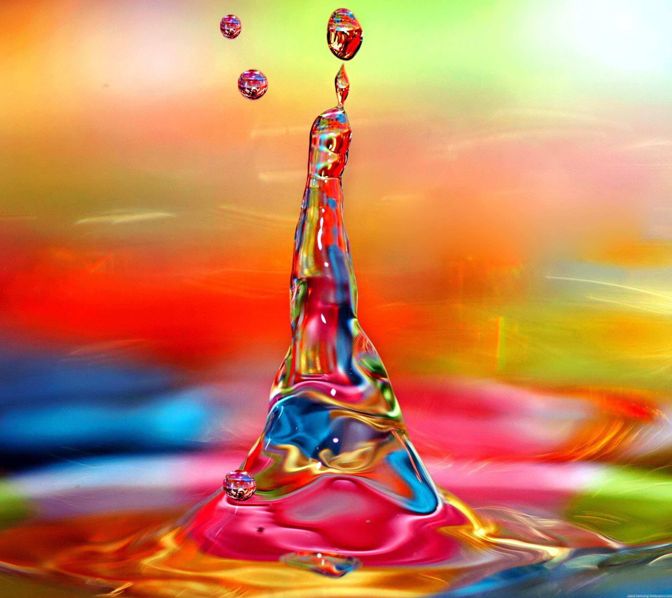 Goccia d'acqua, Splash, Macro, Colori vivaci, sfondo per iPad e tablet