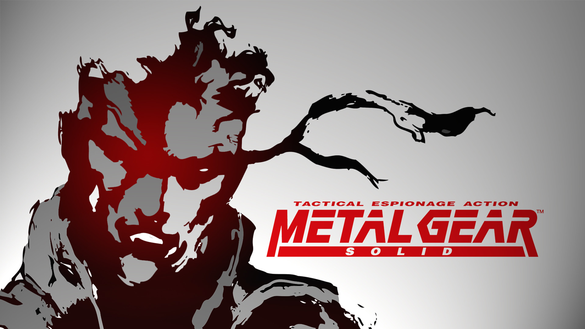 Solid Snake, Metal Gear Solid, Logo, Rosso, 1920x1080, sfondo per PC
