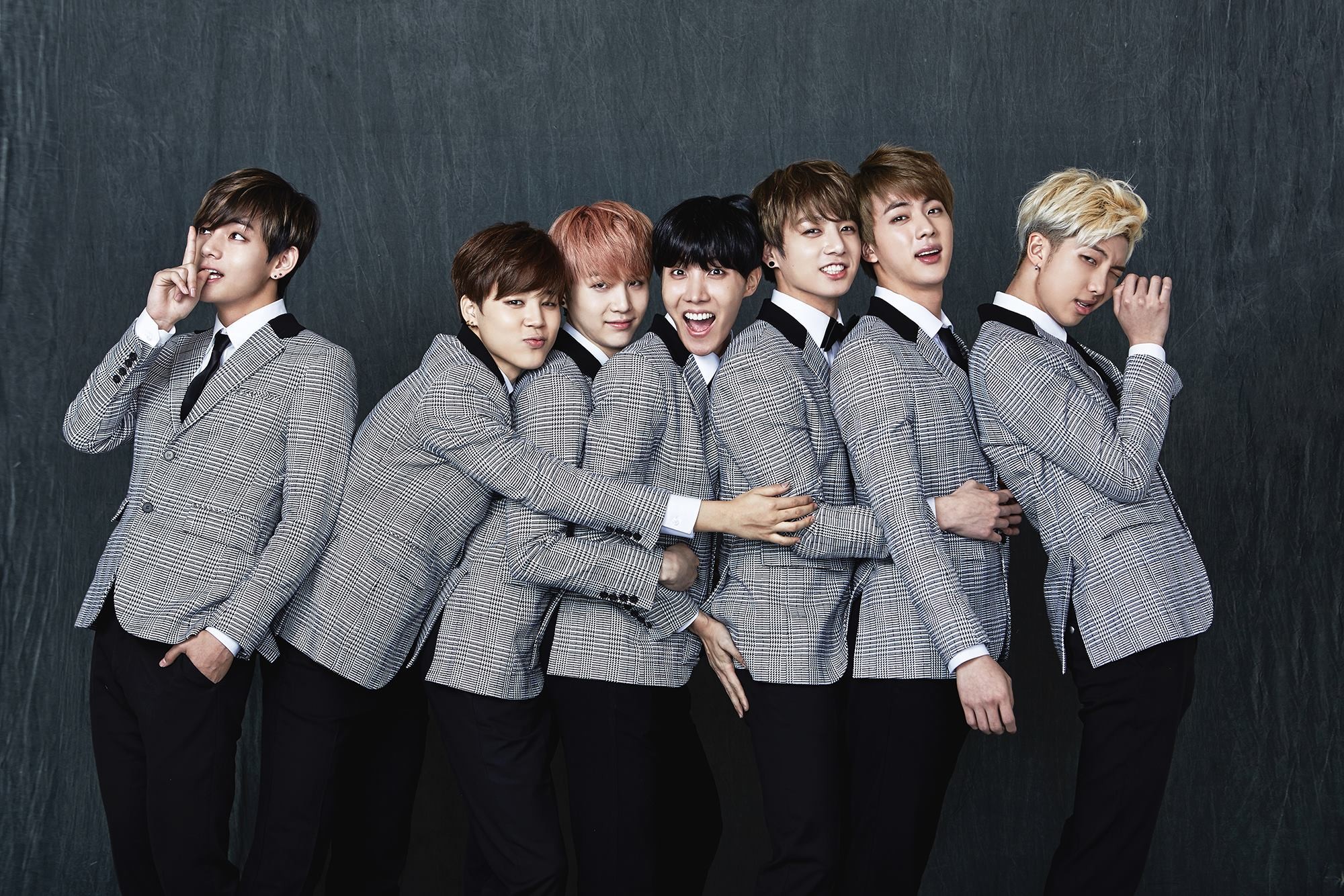 BTS, Bangtan Boys, Giacche grigie, Gruppo, Full HD, sfondo per PC