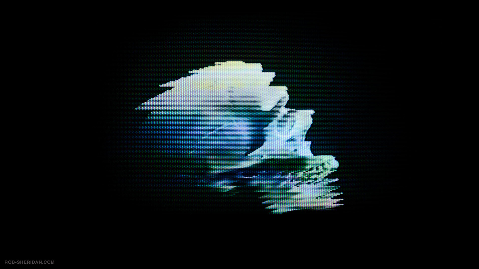 Teschio, Glitch art, Sfondo nero, wallpaper iPhone 16