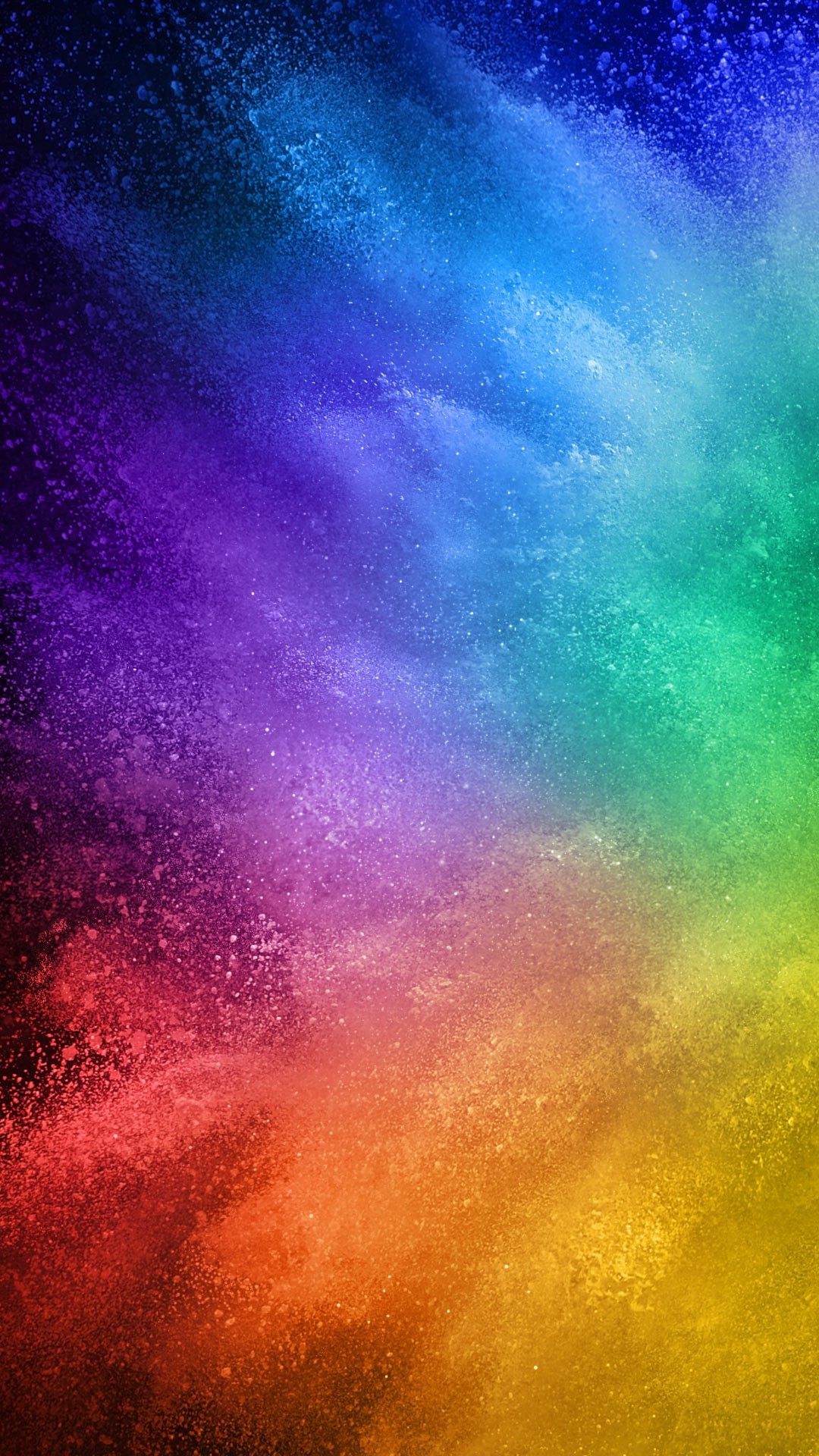 Polvere colorata, Arcobaleno, Esplosione di colori, sfondo Android