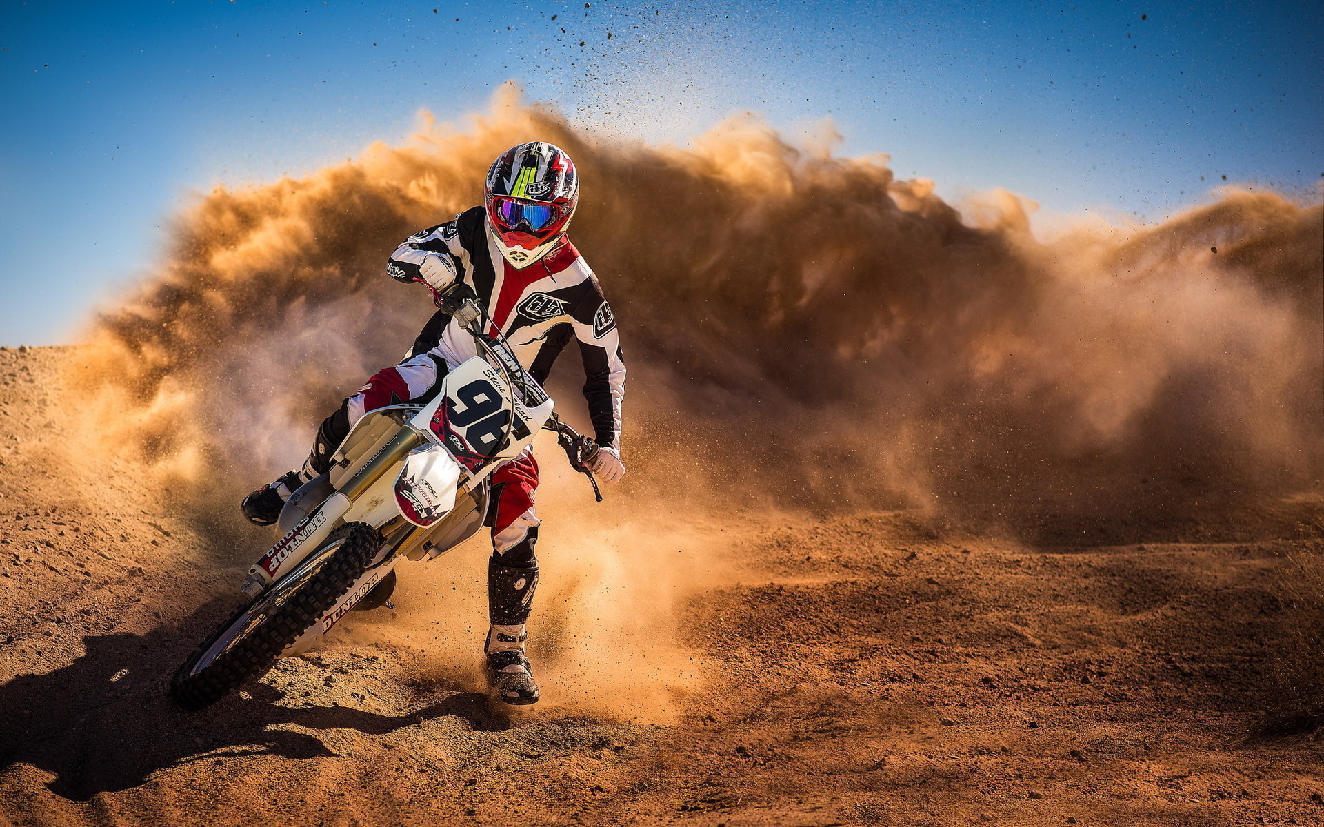 Motocross, Polvere, Numero 96, Terra, 1920x1200, immagine di sfondo