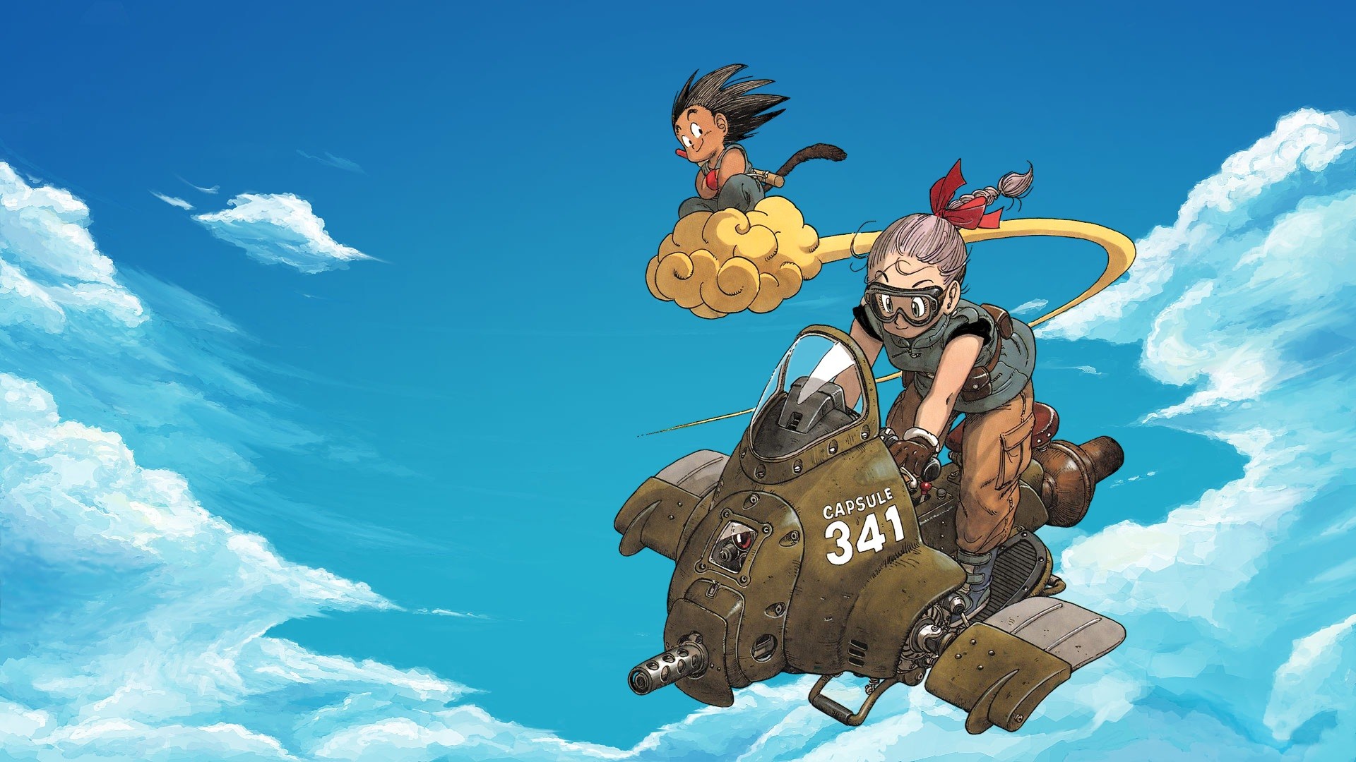 Goku, Nuvola Speedy, Dragon Ball, Cielo, Full HD, wallpaper desktop