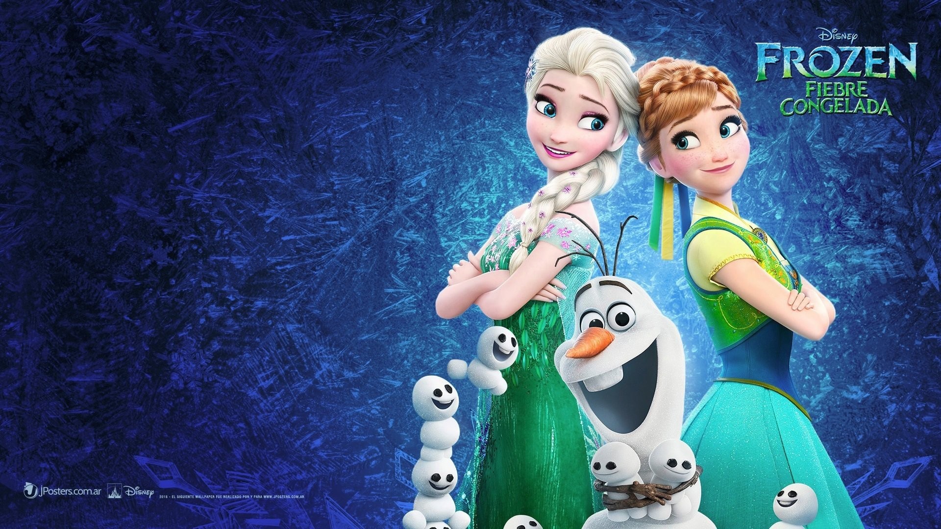 Elsa, Anna, Olaf, Snowgies, Frozen Fever, Fiebre congelada, Full HD, sfondo per portatile