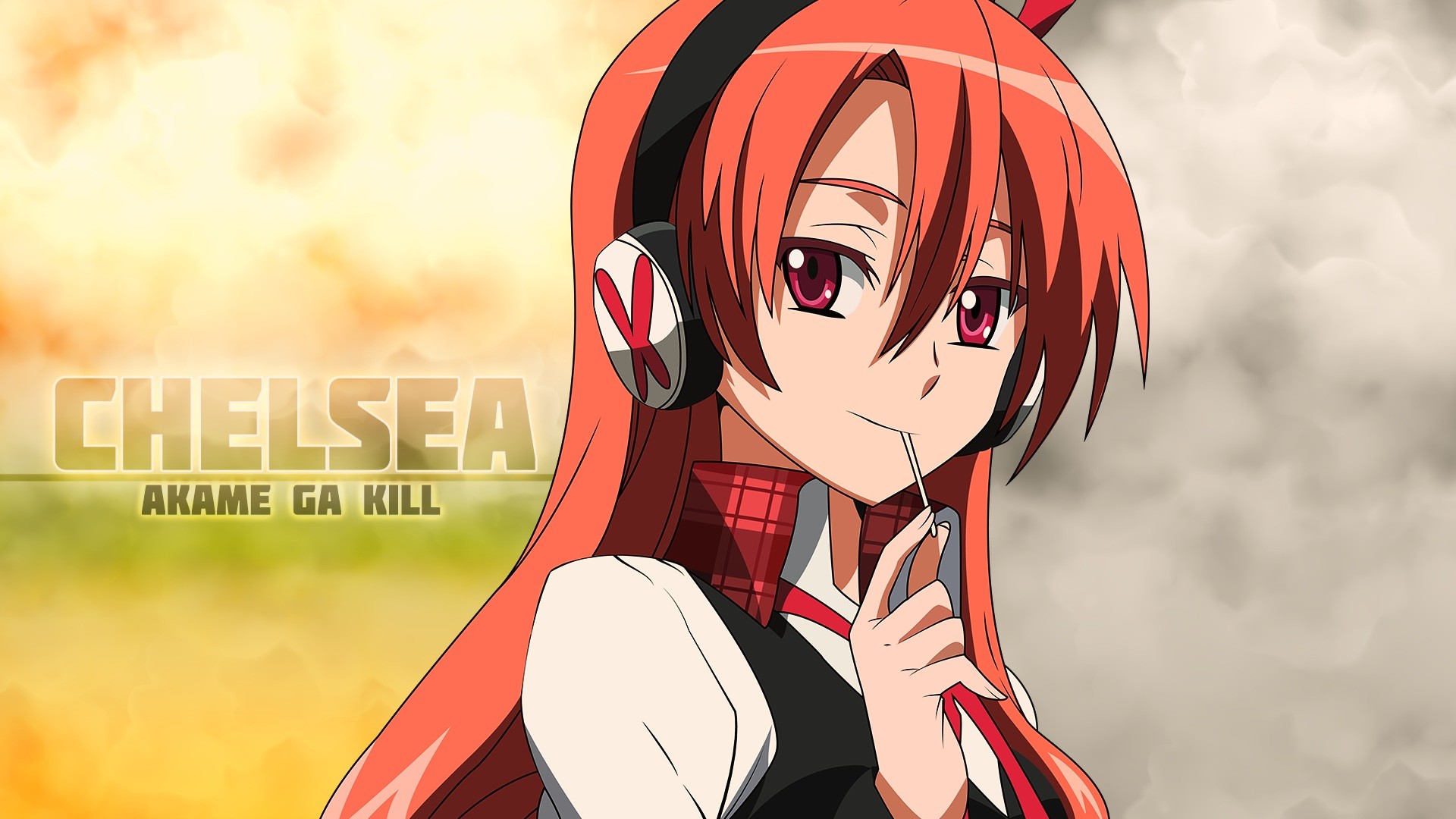 Chelsea, Akame ga Kill!, Cuffie, Lecca-lecca, Full HD 1080p, sfondo desktop