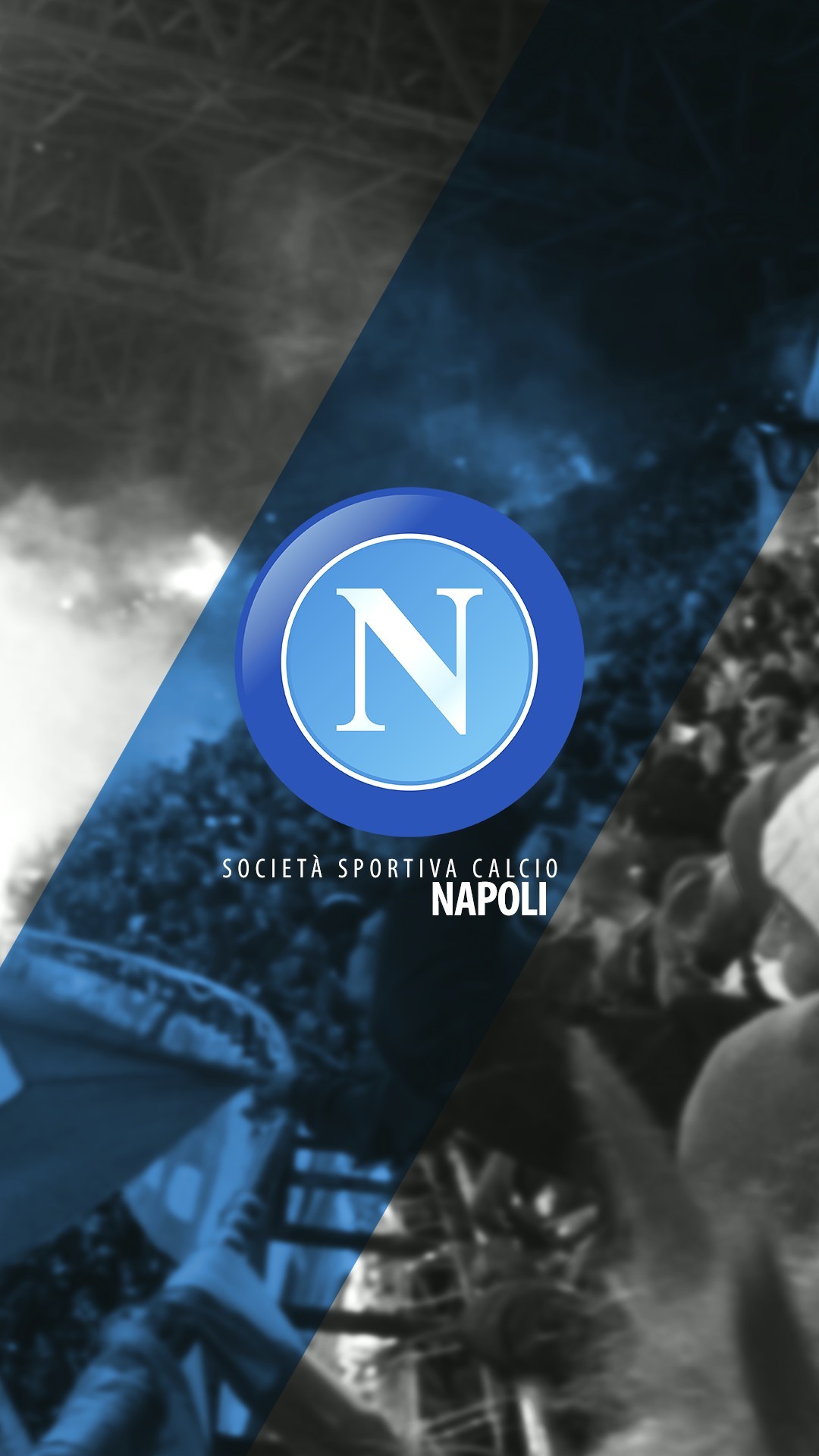 Stemma SSC Napoli, SSC Napoli, Tifosi, Blu, Full HD, schermata di blocco del cellulare