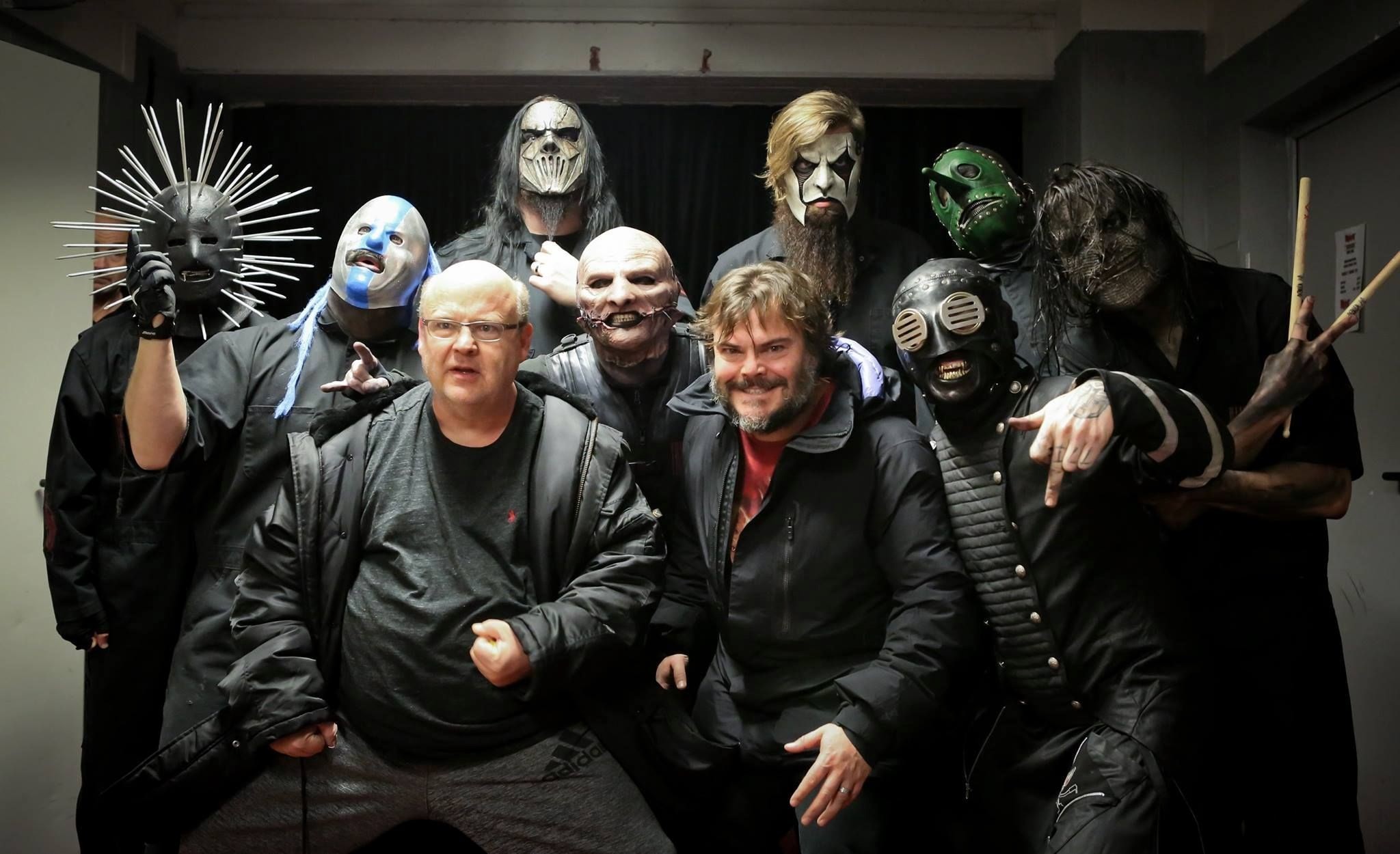 Slipknot, Jack Black, Foto di gruppo, Maschere, Full HD, sfondo Windows 11