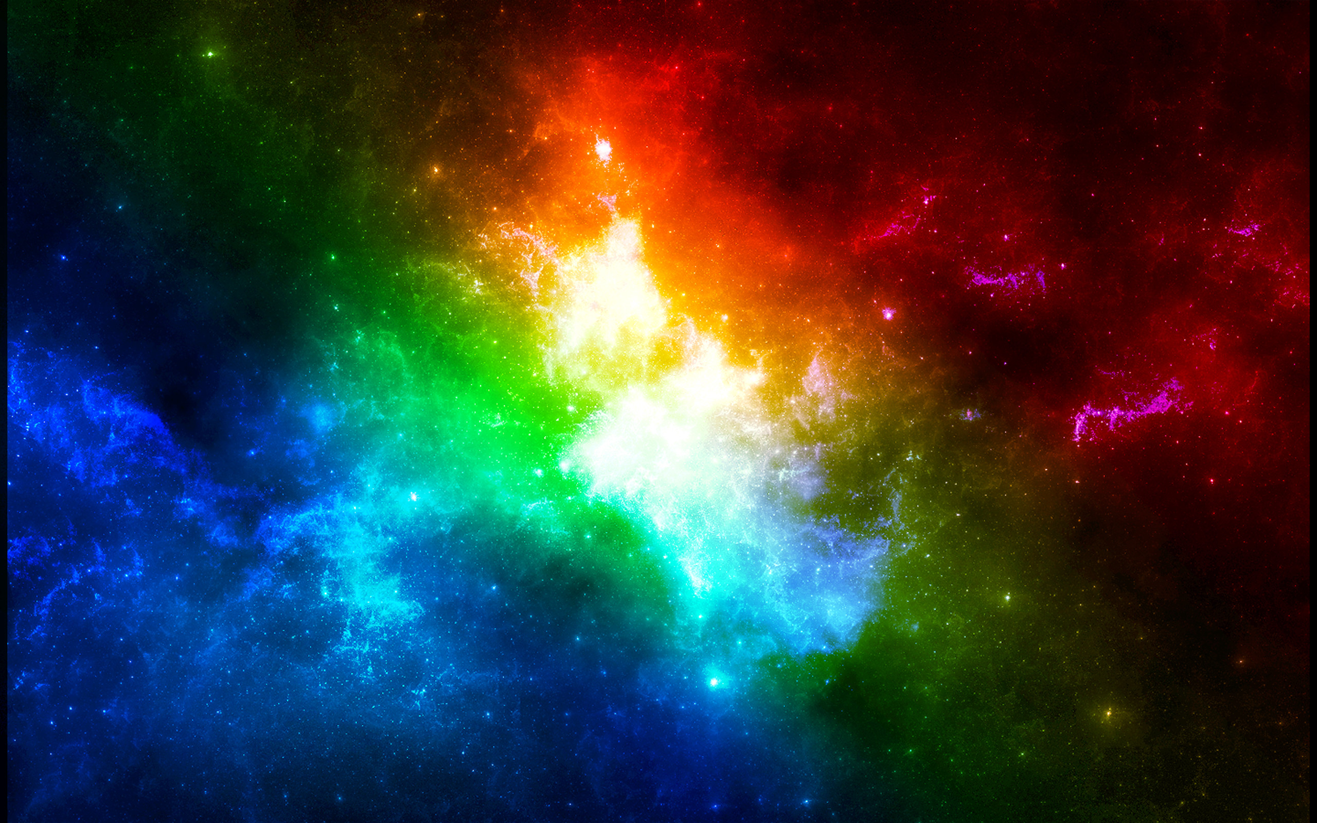Nebulosa, Arcobaleno, Spazio, Colori vivaci, 2560x1600, sfondo MacBook Pro
