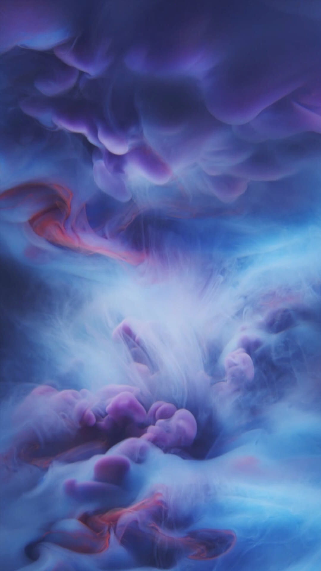 Fumo viola, Astratto, Apple, sfondo iOS 10 verticale