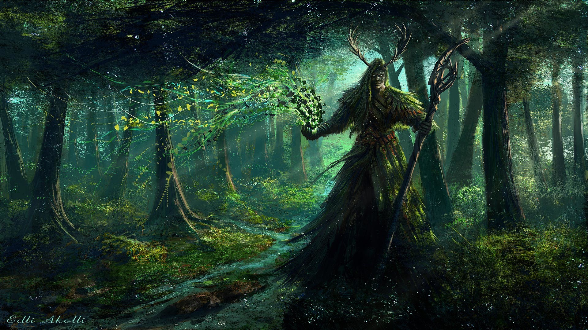 Malfurion Grantempesta, World of Warcraft, Druido, Foresta, 16:9 Full HD, wallpaper widescreen