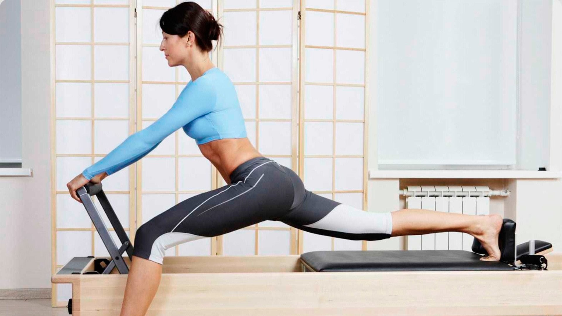Pilates, Reformer, Affondo, Donna, Full HD, sfondo per PC e portatile
