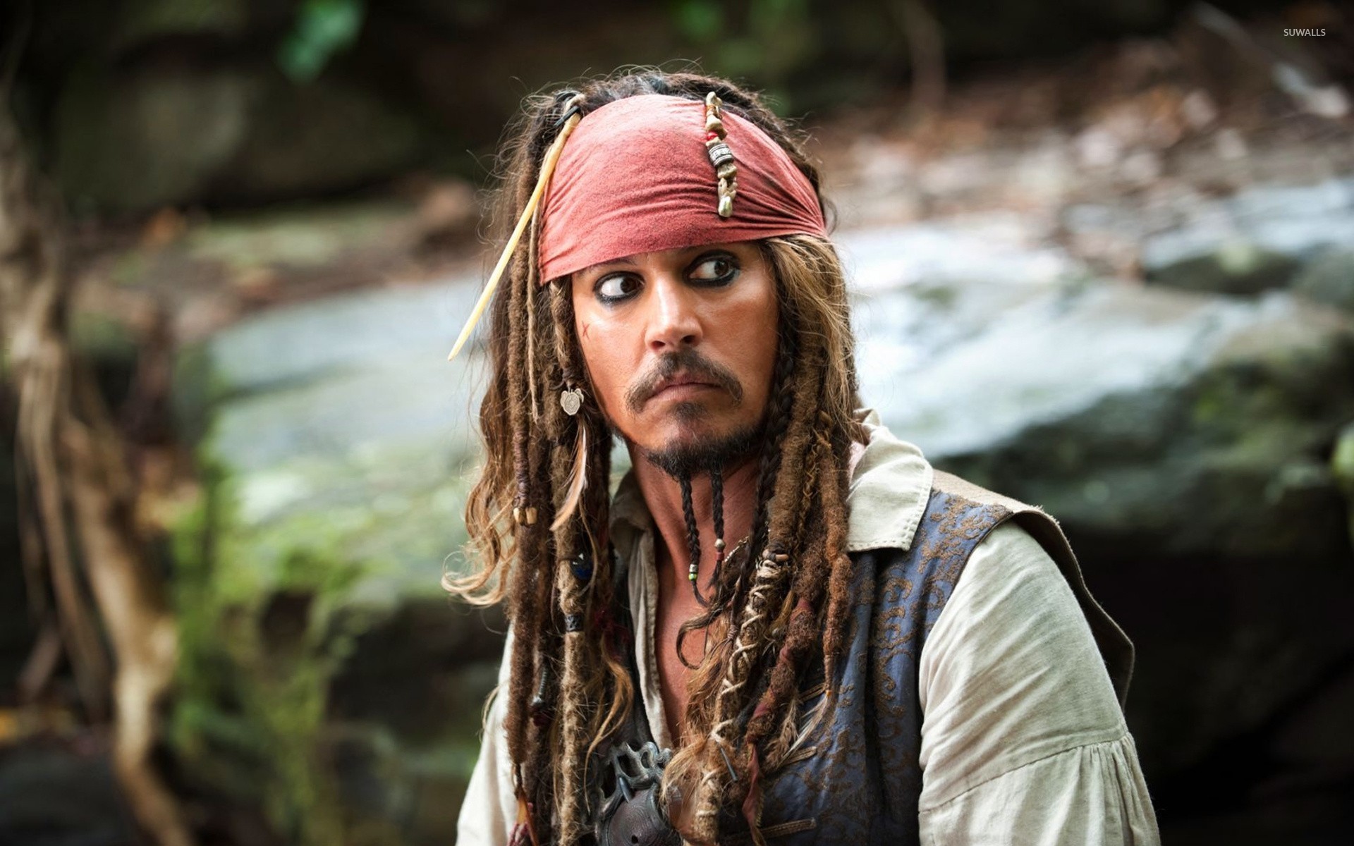 Jack Sparrow, Johnny Depp, Pirati dei Caraibi, Giungla, 1920x1200, sfondo MacBook Pro