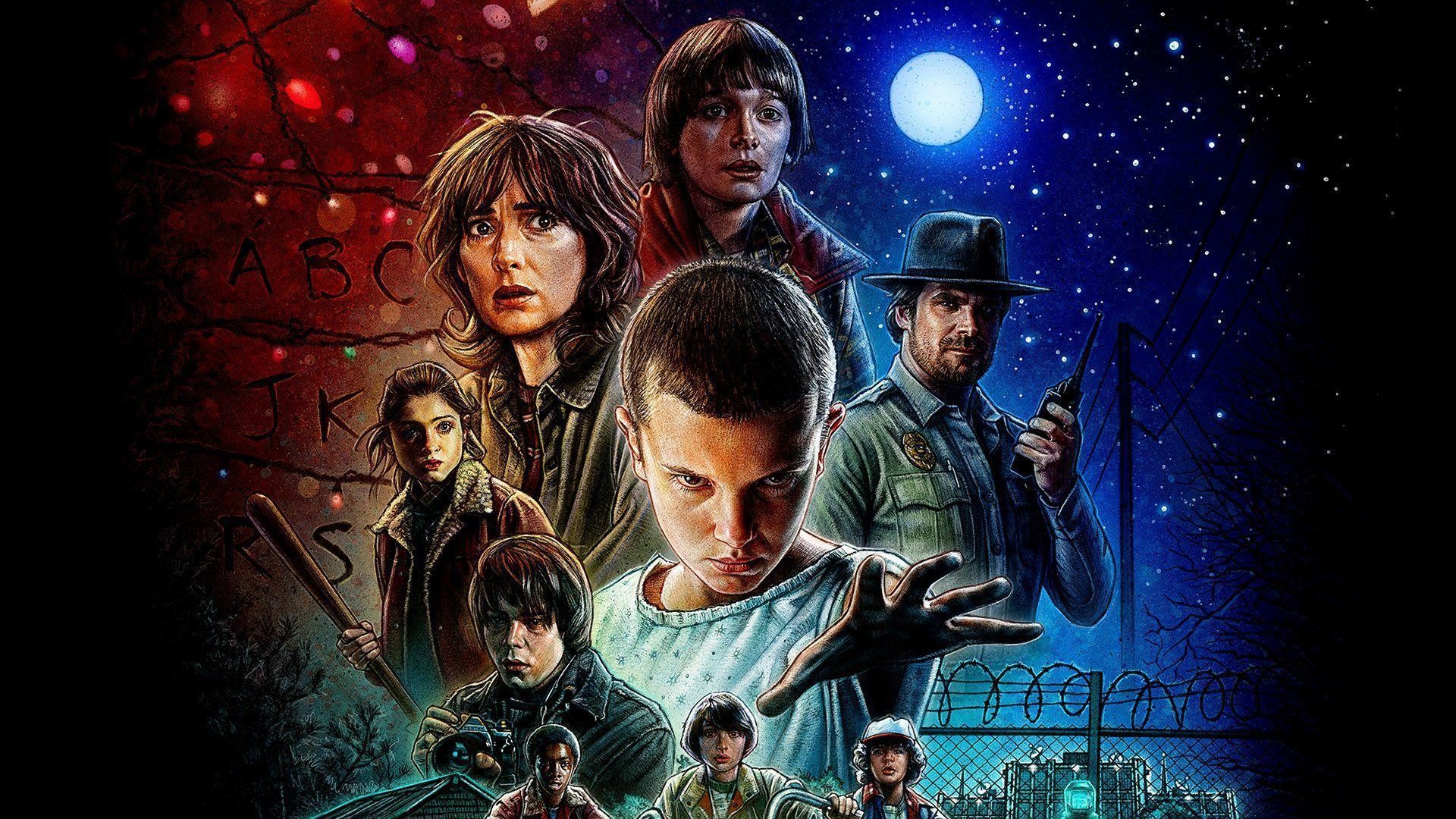 Undici, Joyce Byers, Jim Hopper, Stranger Things, Poster, Full HD, wallpaper desktop
