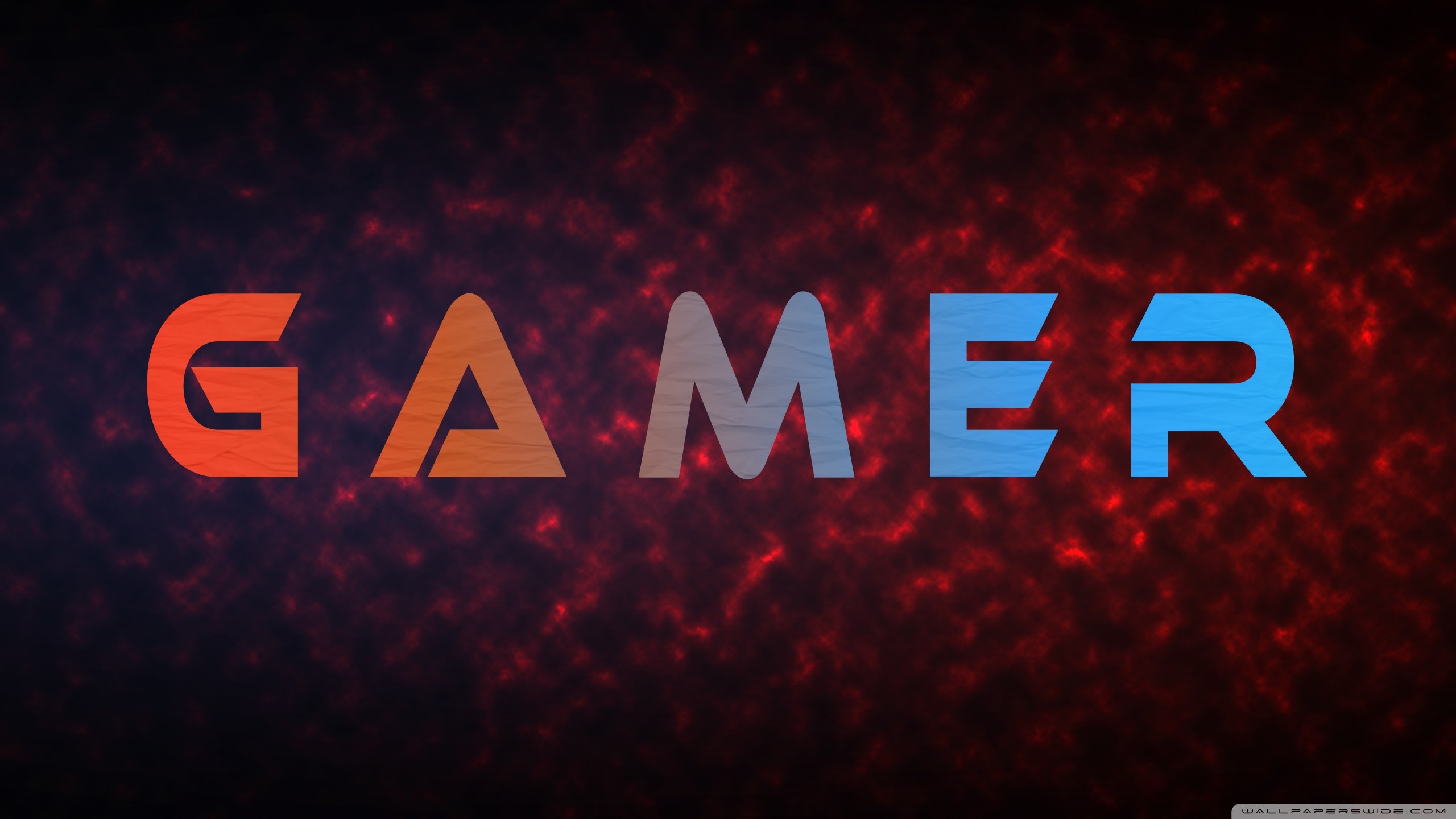 Gamer, Tipografia, Rosso, 16:9 2K, sfondo widescreen