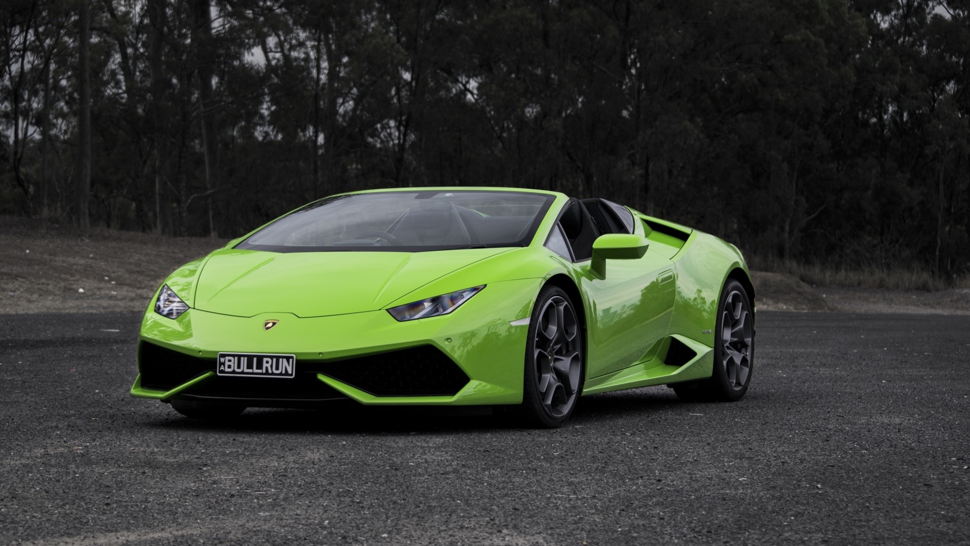 Lamborghini Huracán LP 610-4 Spyder, Verde, Cabriolet, Supercar, sfondo desktop 1080p