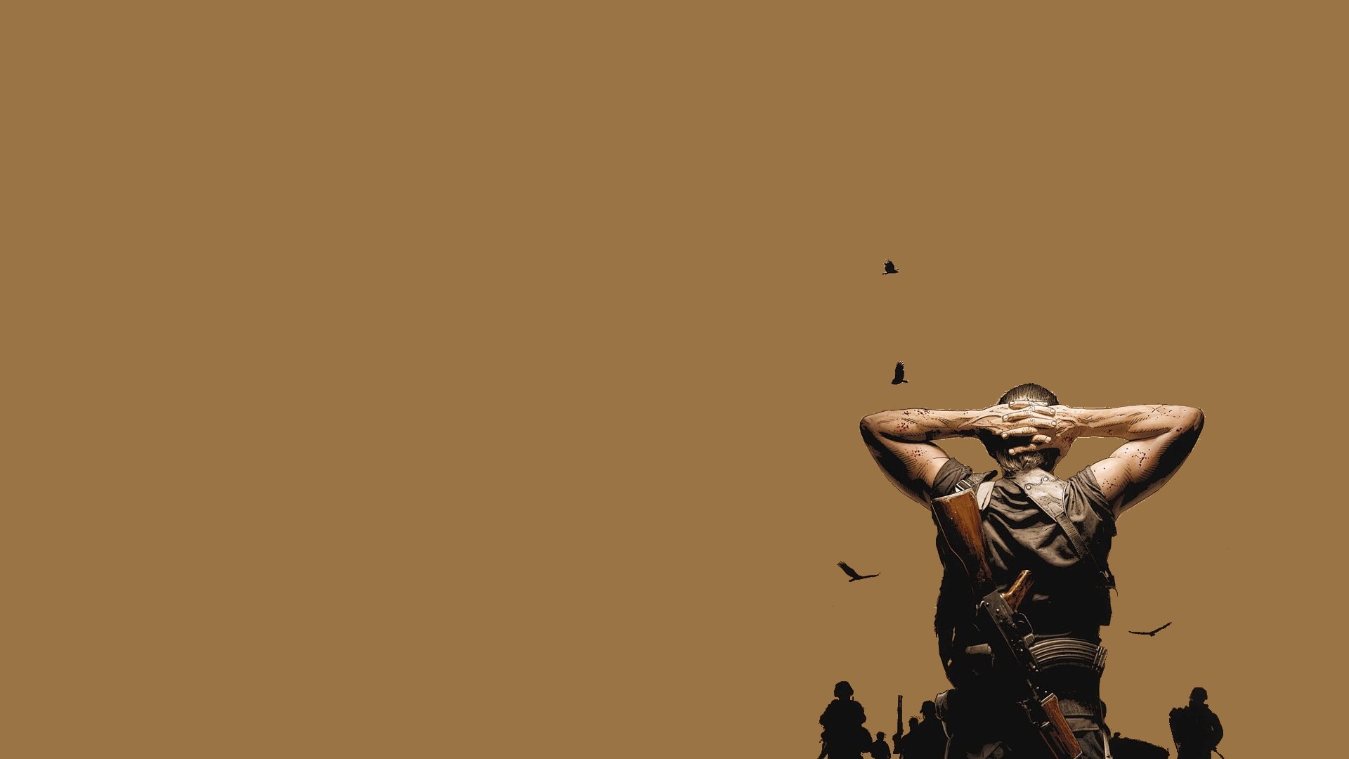 Frank Castle, The Punisher, Fumetto, Minimalista, Corvi, Full HD, sfondo per PC