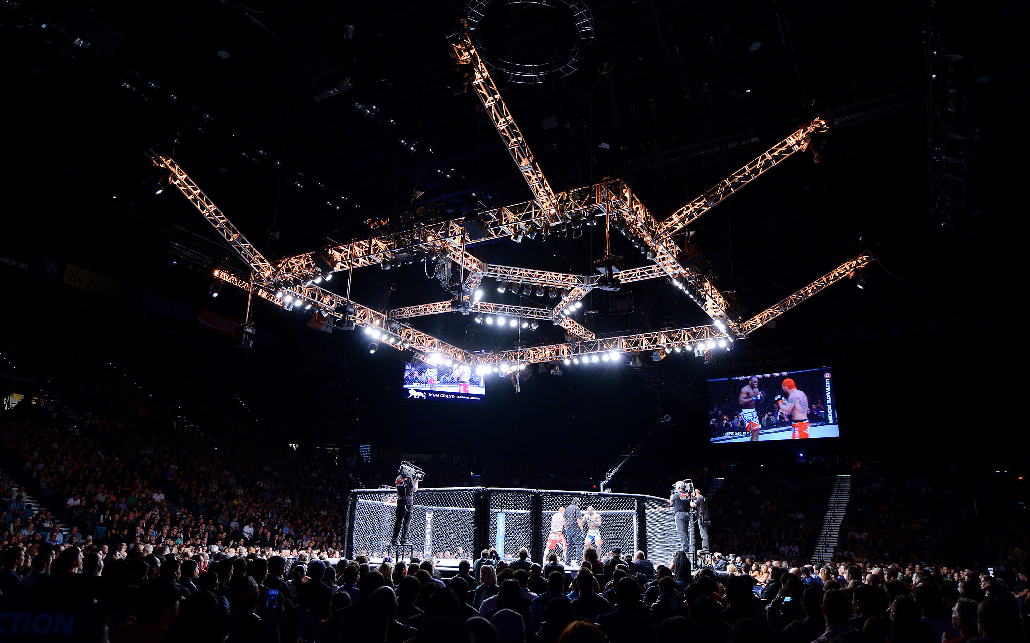 Arena UFC, Ottagono, Riflettori, Pubblico, 2048x1280, sfondo MacBook Pro
