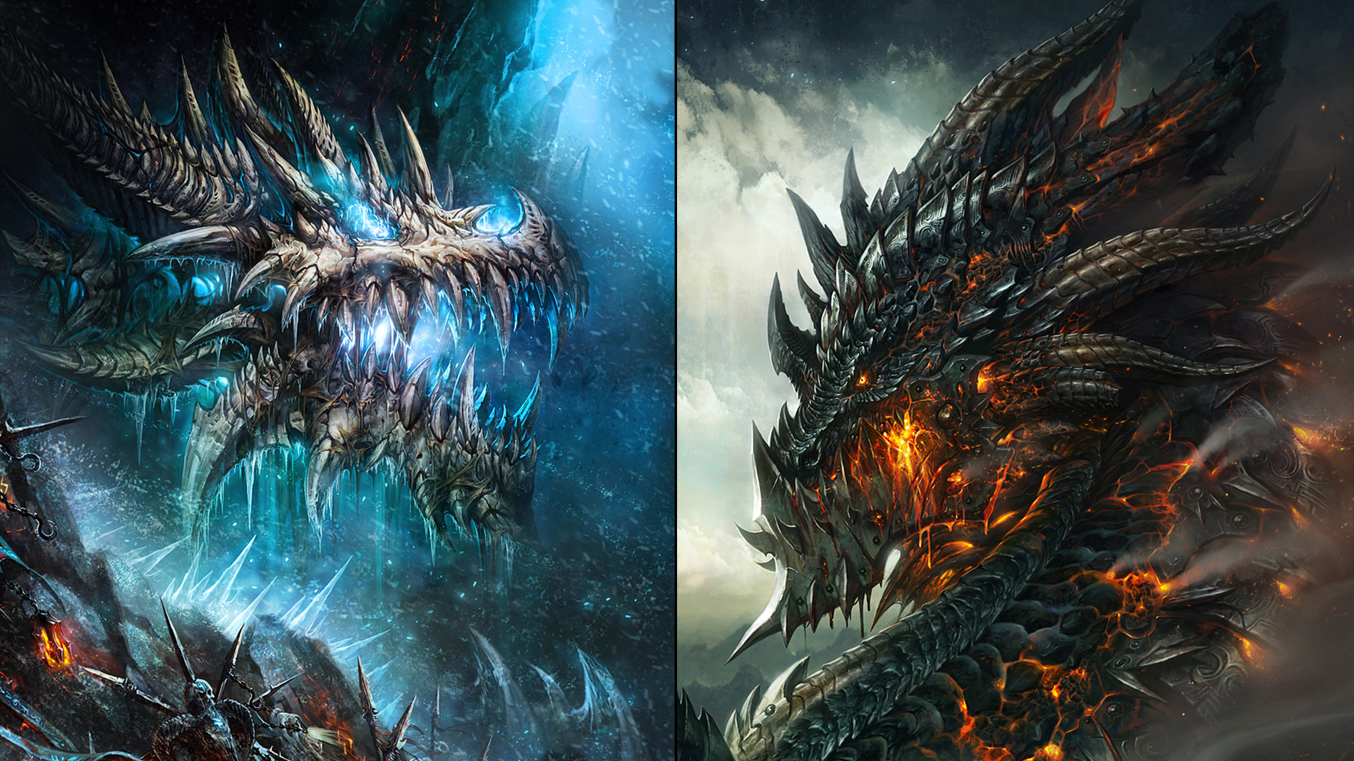 Sindragosa, Alamorte, World of Warcraft, Ghiaccio e fuoco, Full HD, sfondo Windows 11