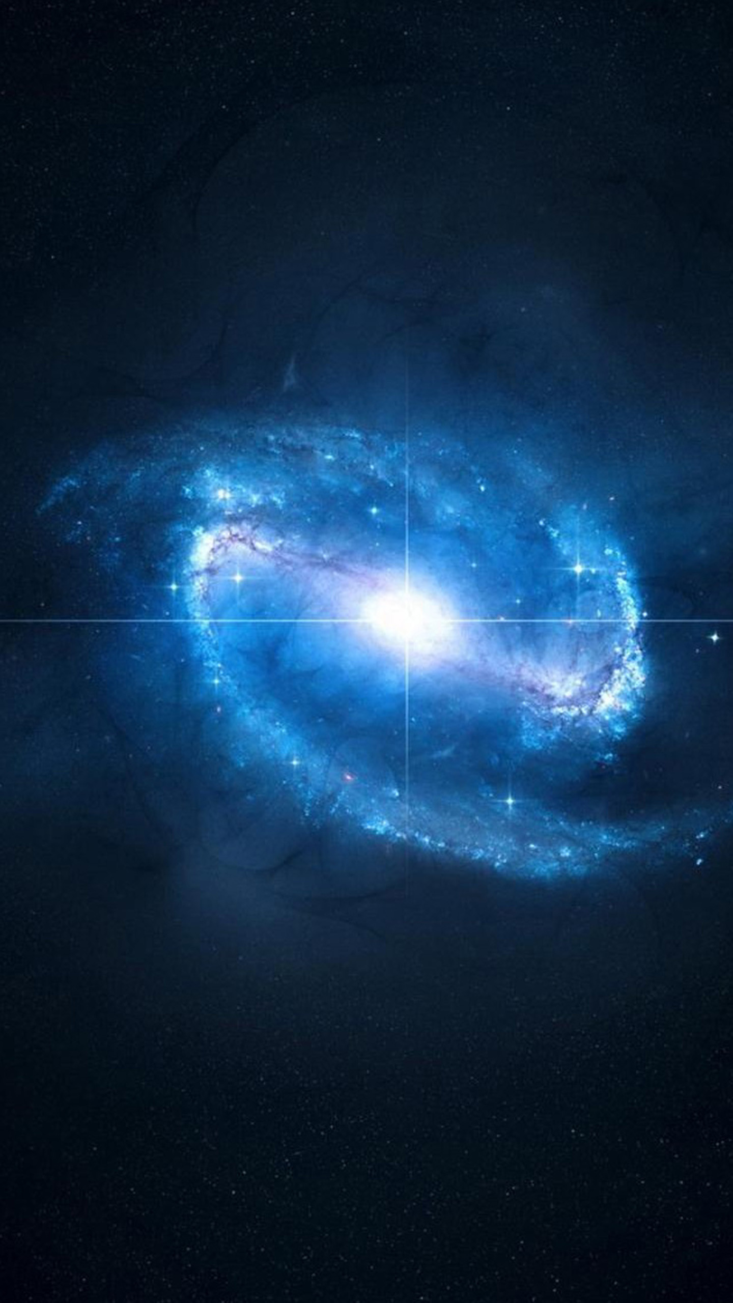 Galassia a spirale, Spazio, Blu, sfondo schermata di blocco Galaxy S7