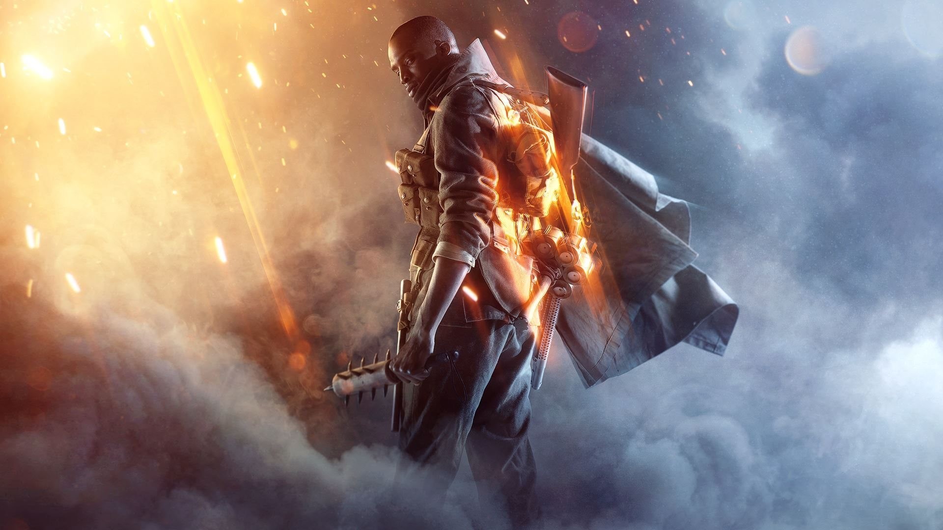 Battlefield 1, Soldato, Fuoco, Nebbia, Full HD, sfondo per PC e portatile