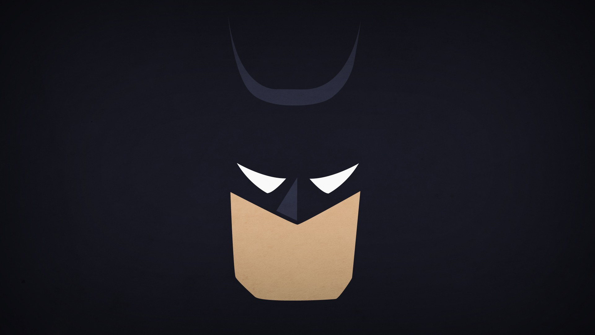 Batman, Maschera, Minimalista, Illustrazione flat, Full HD, sfondo per PC