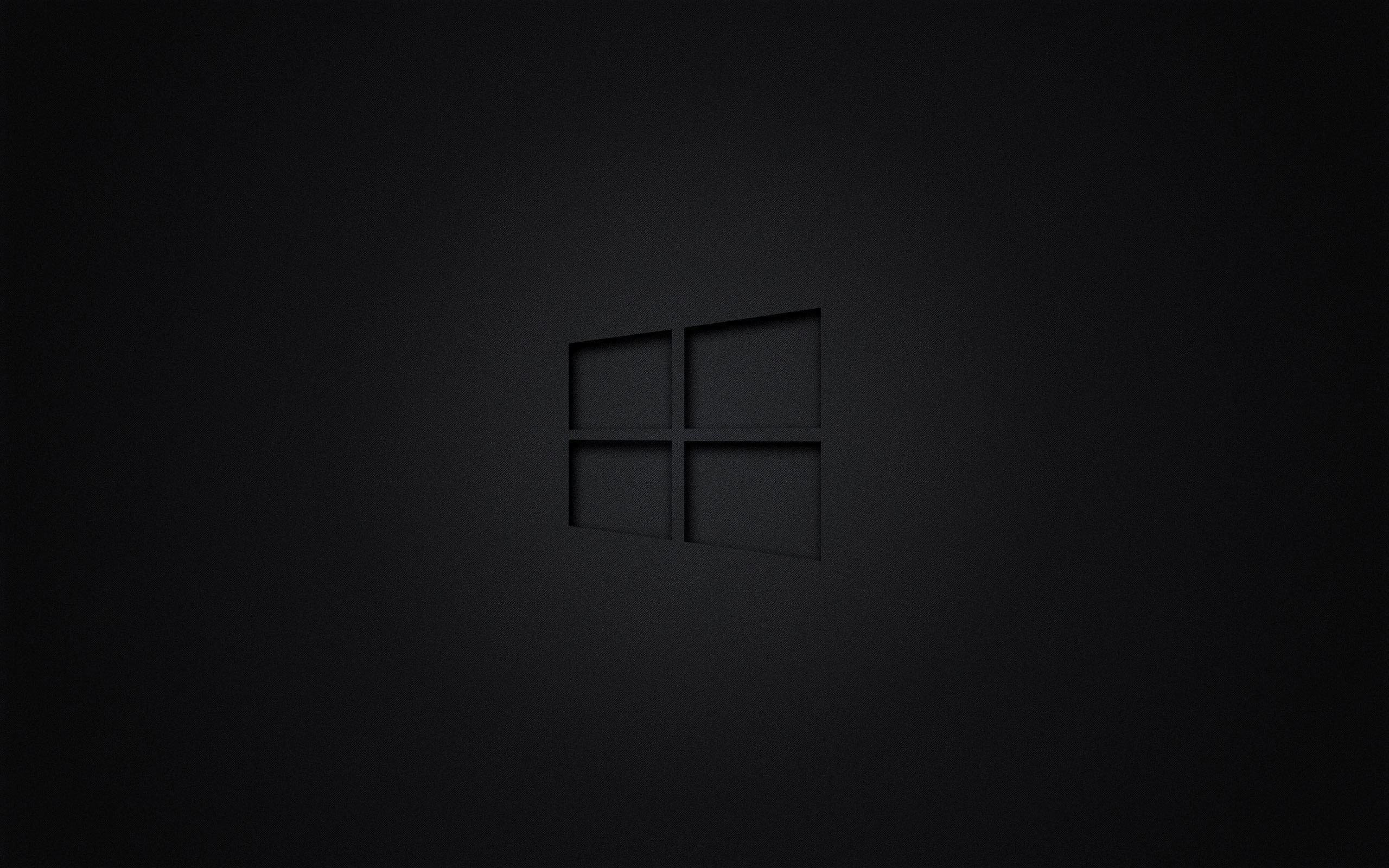 Windows 10, Logo Windows, Microsoft, Sfondo scuro, 2K, wallpaper per desktop