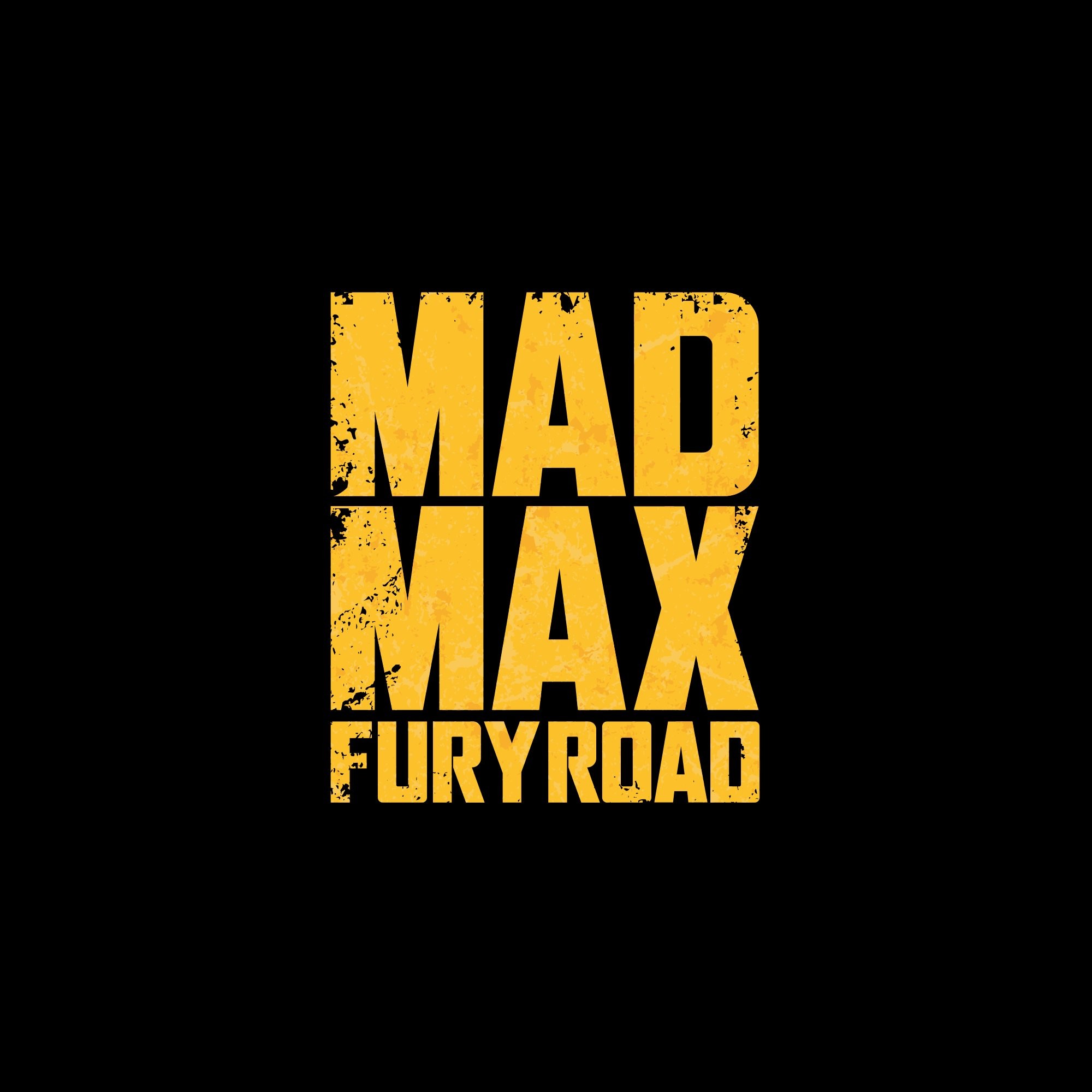 Mad Max: Fury Road, Logo, Sfondo nero, Giallo, Full HD, wallpaper per tablet