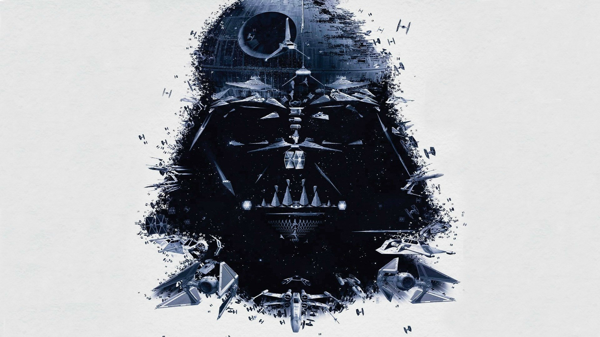 Darth Vader, Morte Nera, Star Wars, Doppia esposizione, Full HD, sfondo per PC