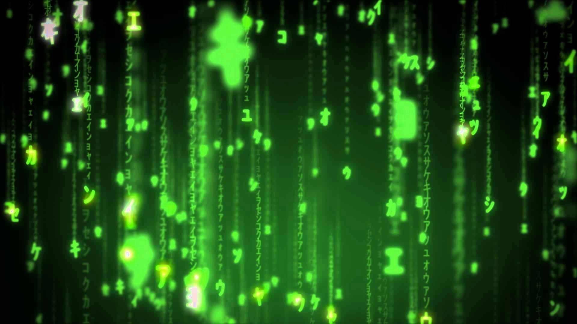 Matrix, Pioggia digitale, Bokeh, Verde, Full HD, sfondo per PC