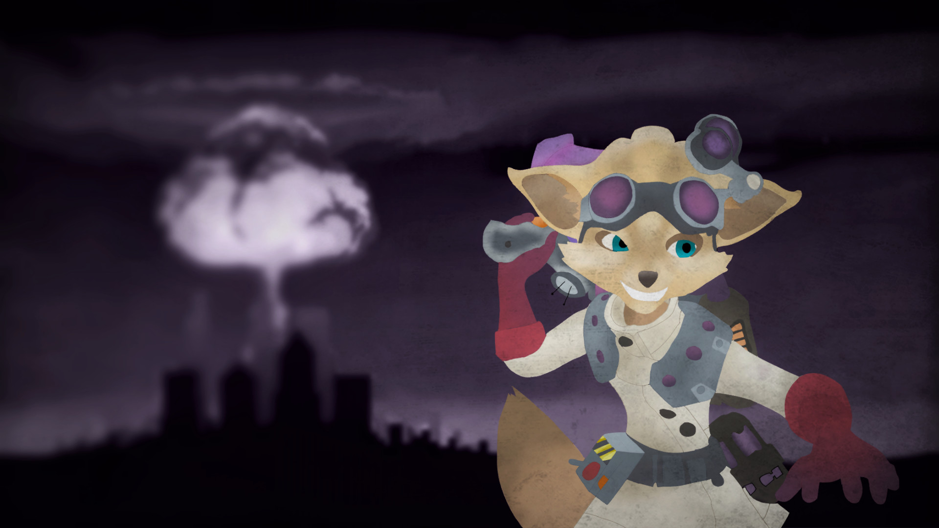Pip, Paladins, Fungo atomico, Minimalista, 16:9 Full HD, sfondo widescreen
