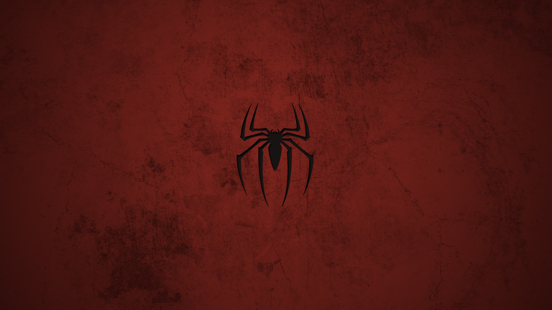 Logo di Spider-Man, Ragno nero, Rosso, Minimalista, Full HD, sfondo desktop