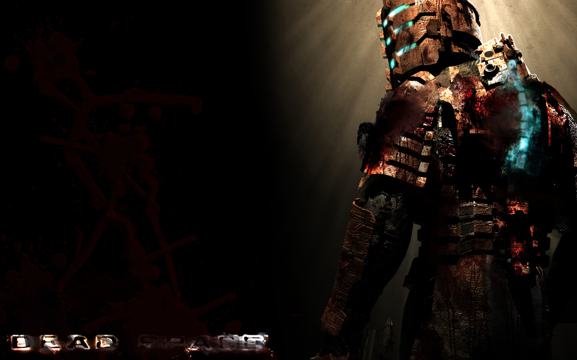 Isaac Clarke, Dead Space, Tuta RIG, Logo, Buio, 1920x1200, sfondo MacBook Pro