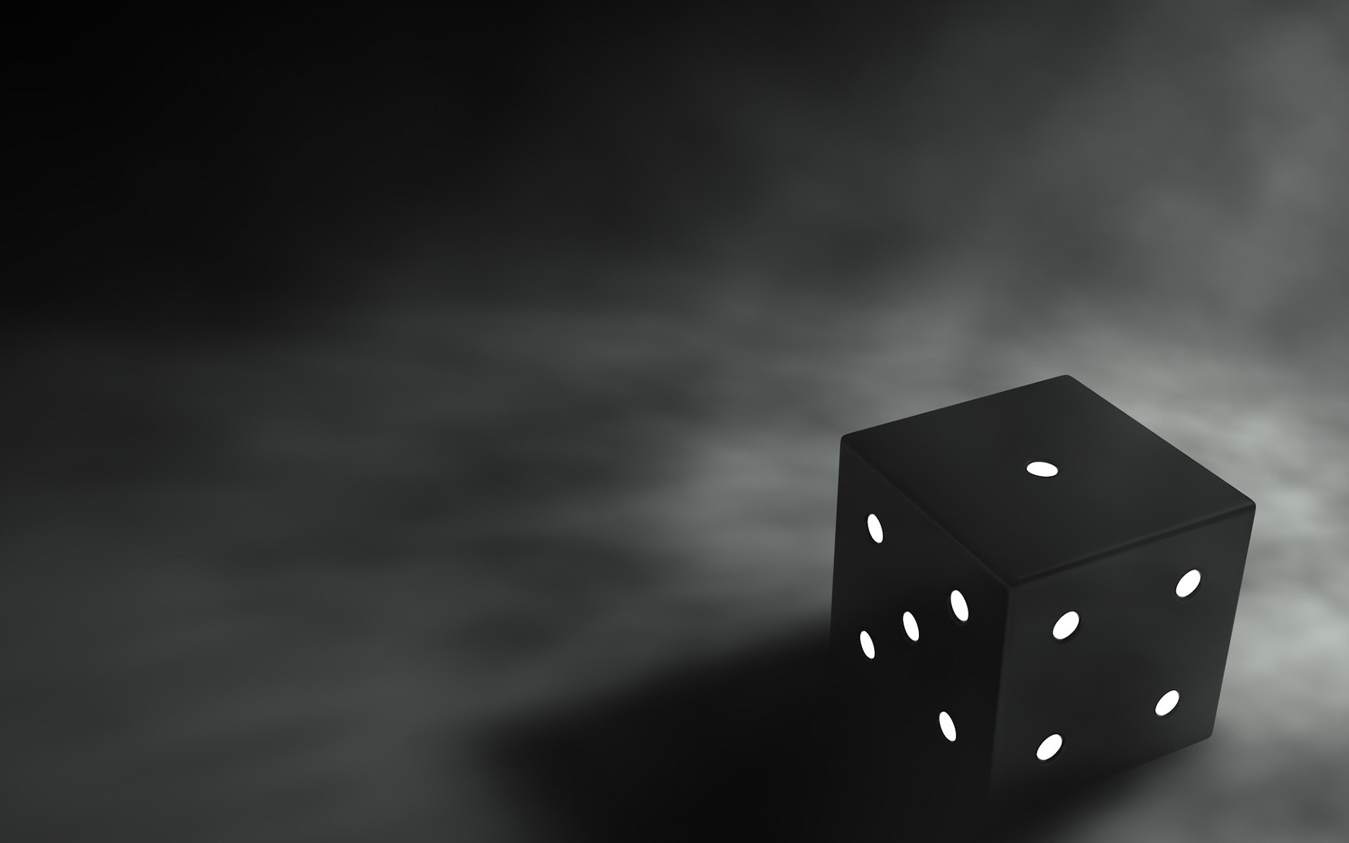 Dado, Fumo, 3D, Bianco e nero, 1920x1200, immagine di sfondo