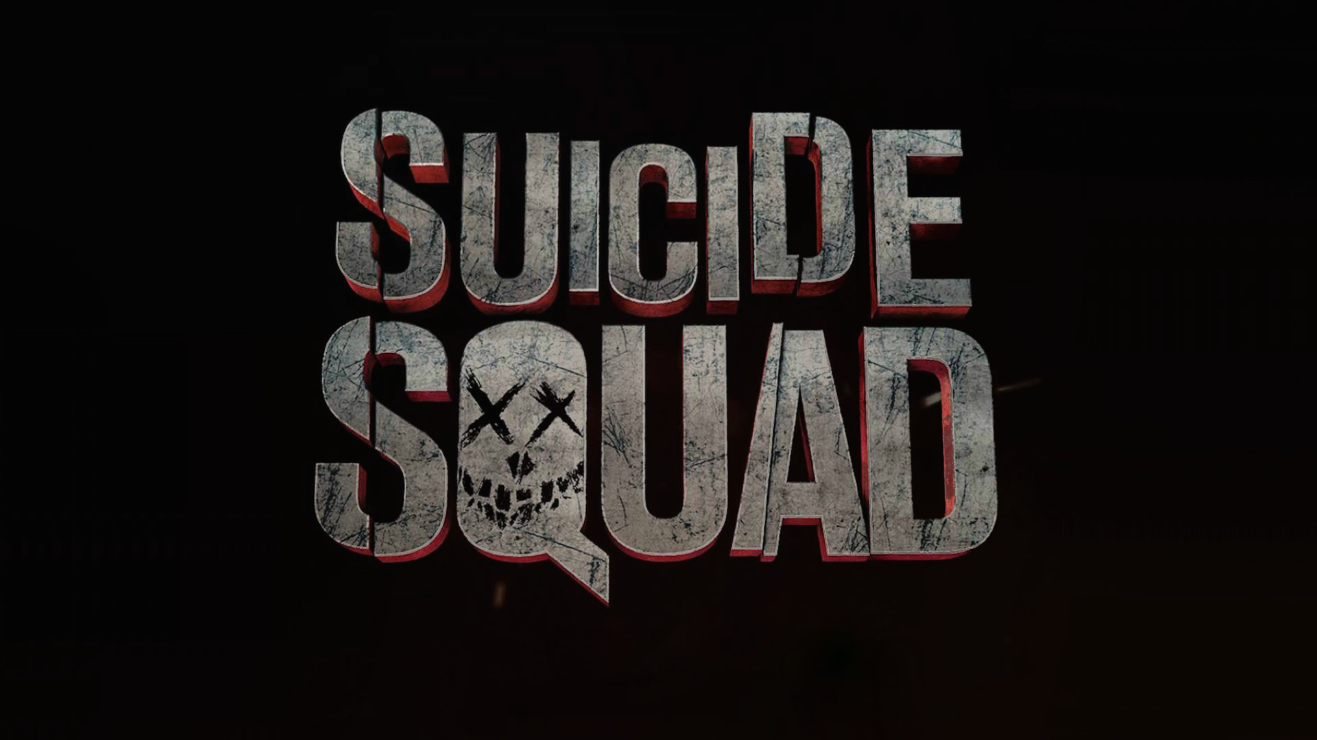Suicide Squad, Logo, Metallo, Sfondo nero, Full HD, wallpaper per computer
