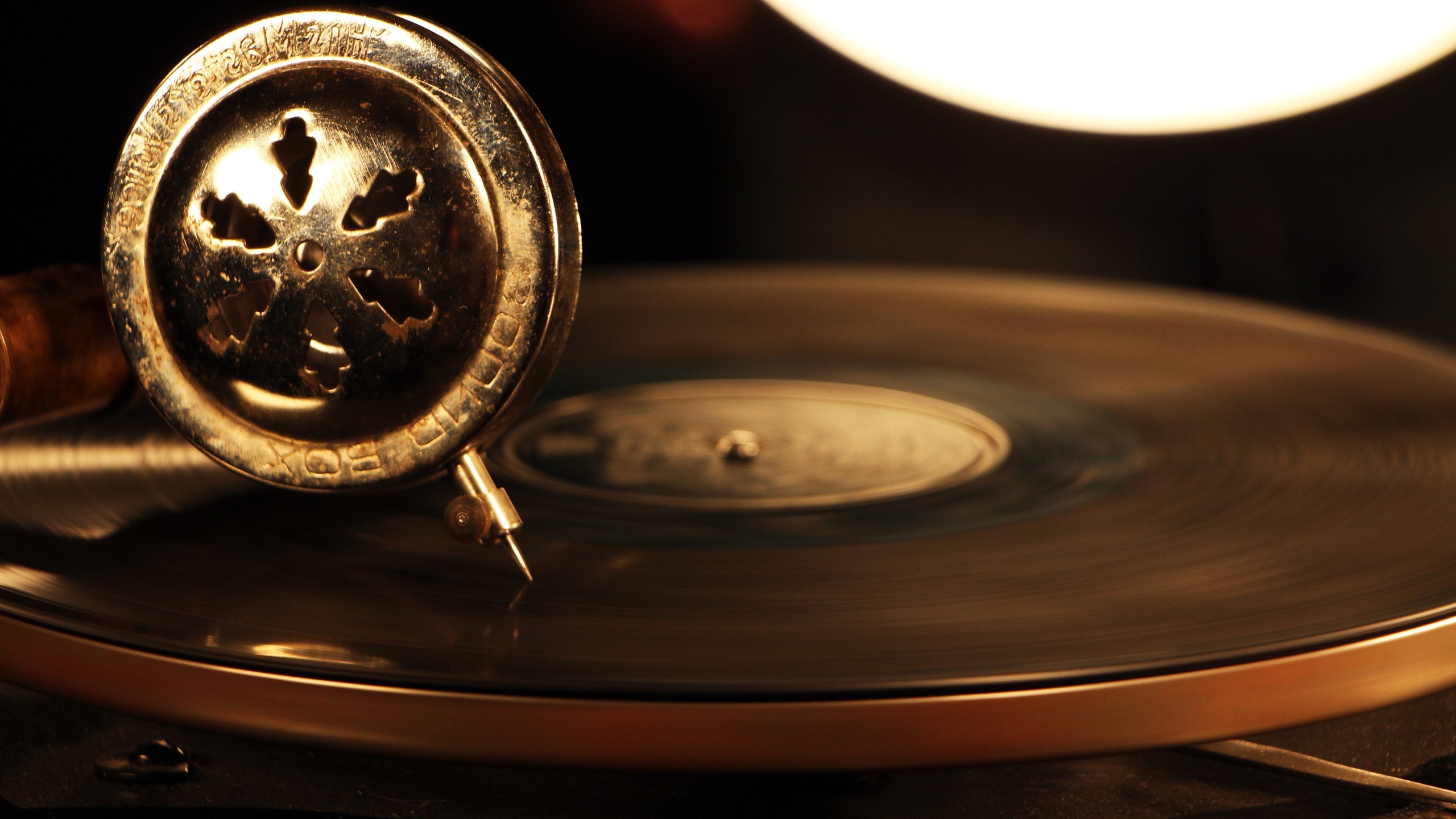 Grammofono, Disco, Primo piano, Seppia, 2560x1440, sfondo per PC