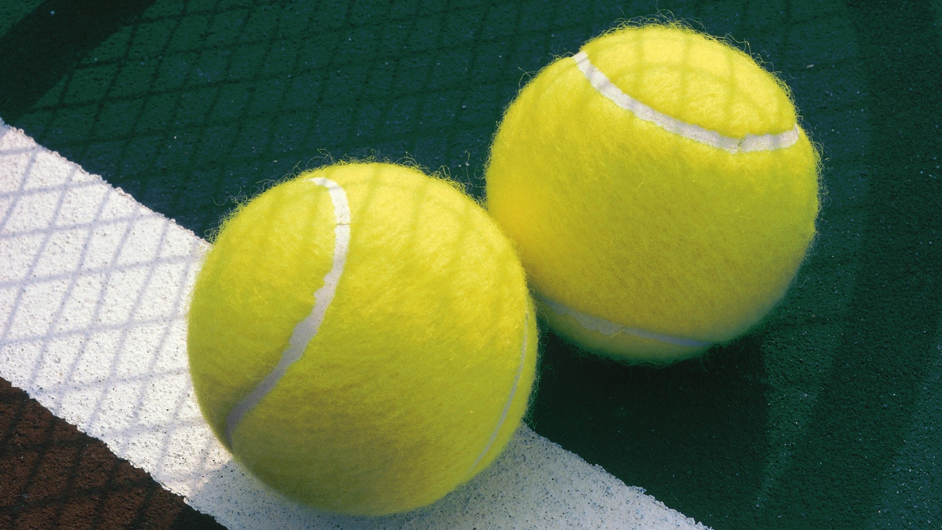 Palline da tennis, Linea di campo, Verde, Macro, Full HD, sfondo Windows 11
