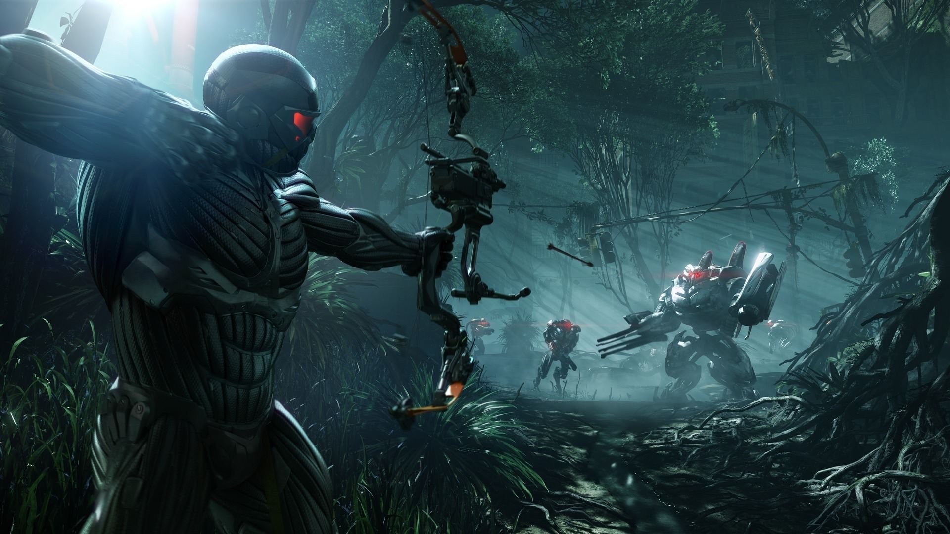 Crysis 3, Prophet, Arco, Nanotuta, Giungla, 16:9 Full HD, sfondo widescreen