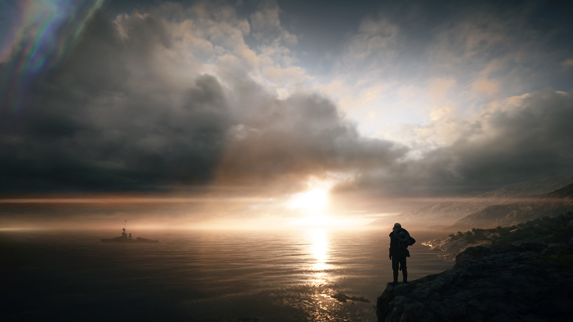 Battlefield 1, Gallipoli, Mare, Tramonto, Silhouette, 1920x1080, sfondo per PC