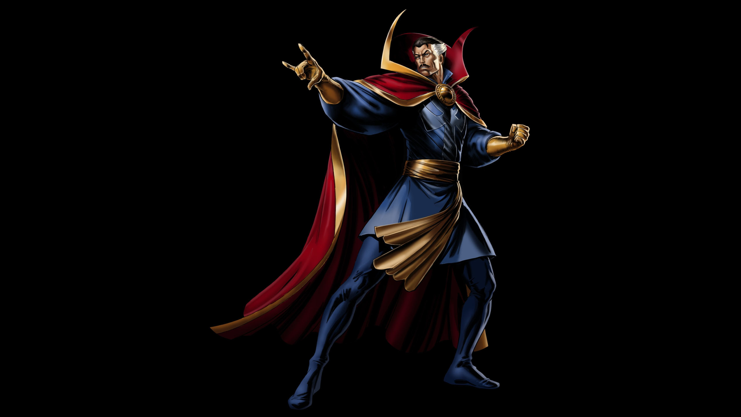 Doctor Strange, Ultimate Marvel vs. Capcom 3, Sfondo nero, 16:9 2K, wallpaper widescreen