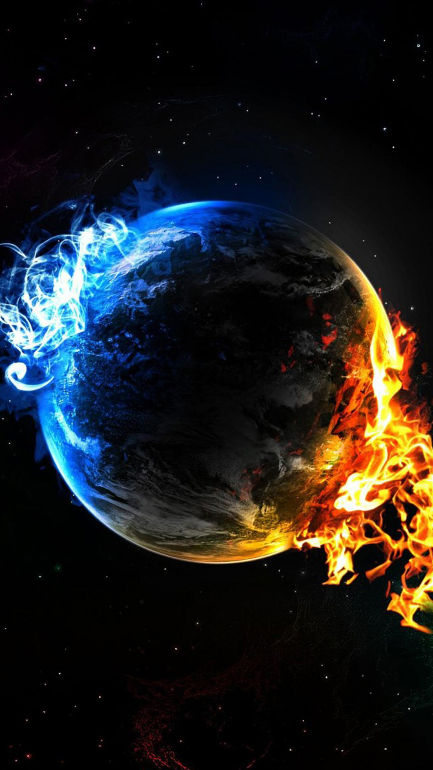 Terra, Fuoco, Ghiaccio, Spazio, immagine di sfondo Samsung Galaxy S6