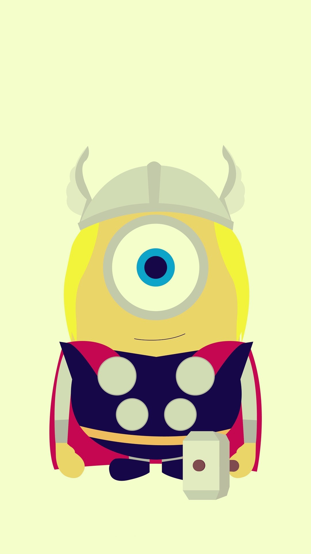 Minions, Thor, Cosplay, Illustrazione, sfondo per iPhone e Android